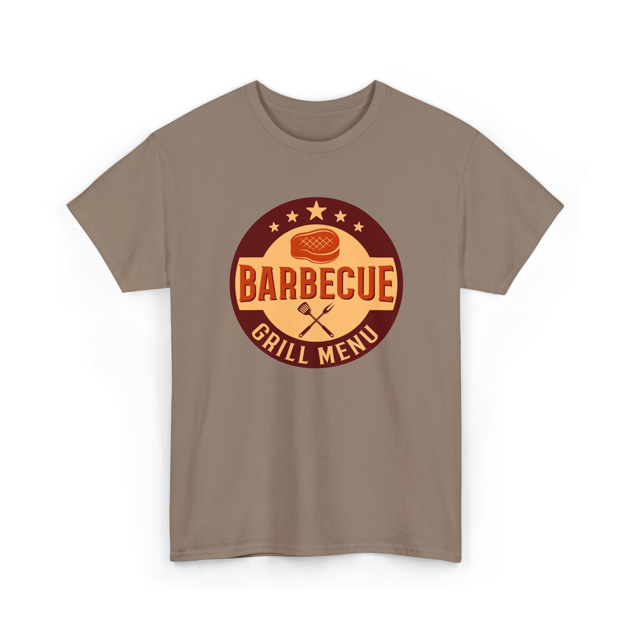Barbecue Grill Menu T-Shirt — Vintage BBQ Cooking Tee