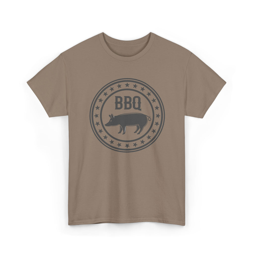 BBQ Pig Logo T-Shirt — Vintage Red Barbecue Grill Tee