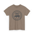 BBQ Pig Logo T-Shirt — Vintage Red Barbecue Grill Tee