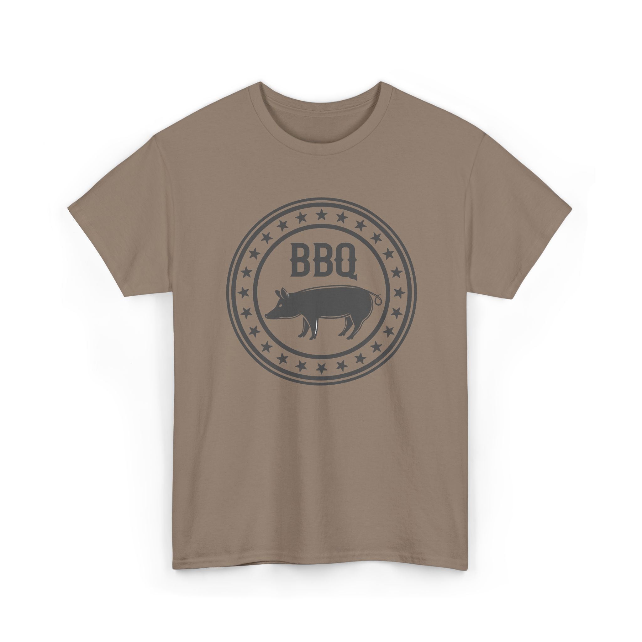 BBQ Pig Logo T-Shirt — Vintage Red Barbecue Grill Tee