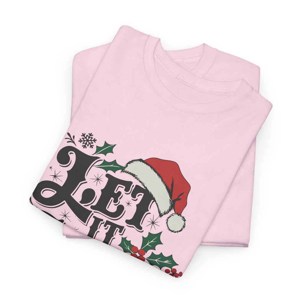 Let It Snow Christmas Unisex Tee - Holiday Cotton Shirt – Bamerix