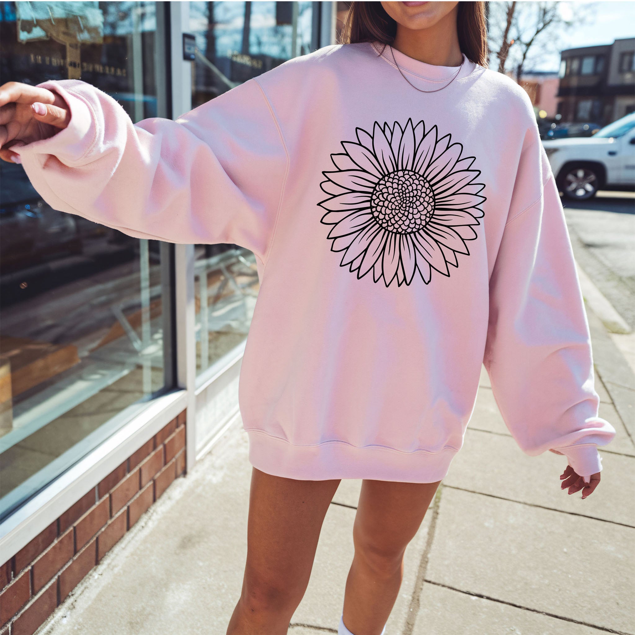 Sunflower Crewneck Sweatshirt – Bamerix