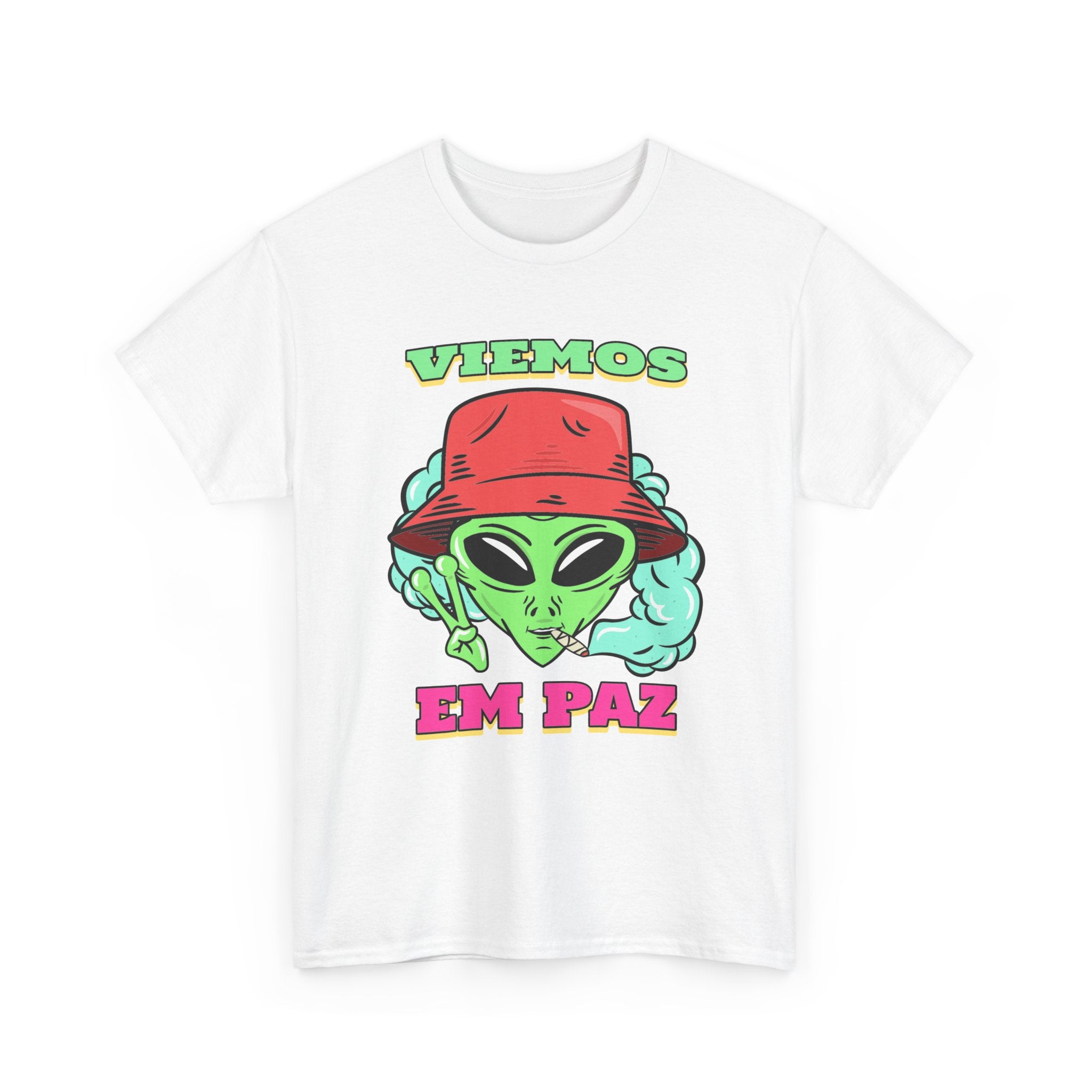 Alien Peace T-Shirt — Viemos Em Paz Retro Graphic Tee – Bamerix