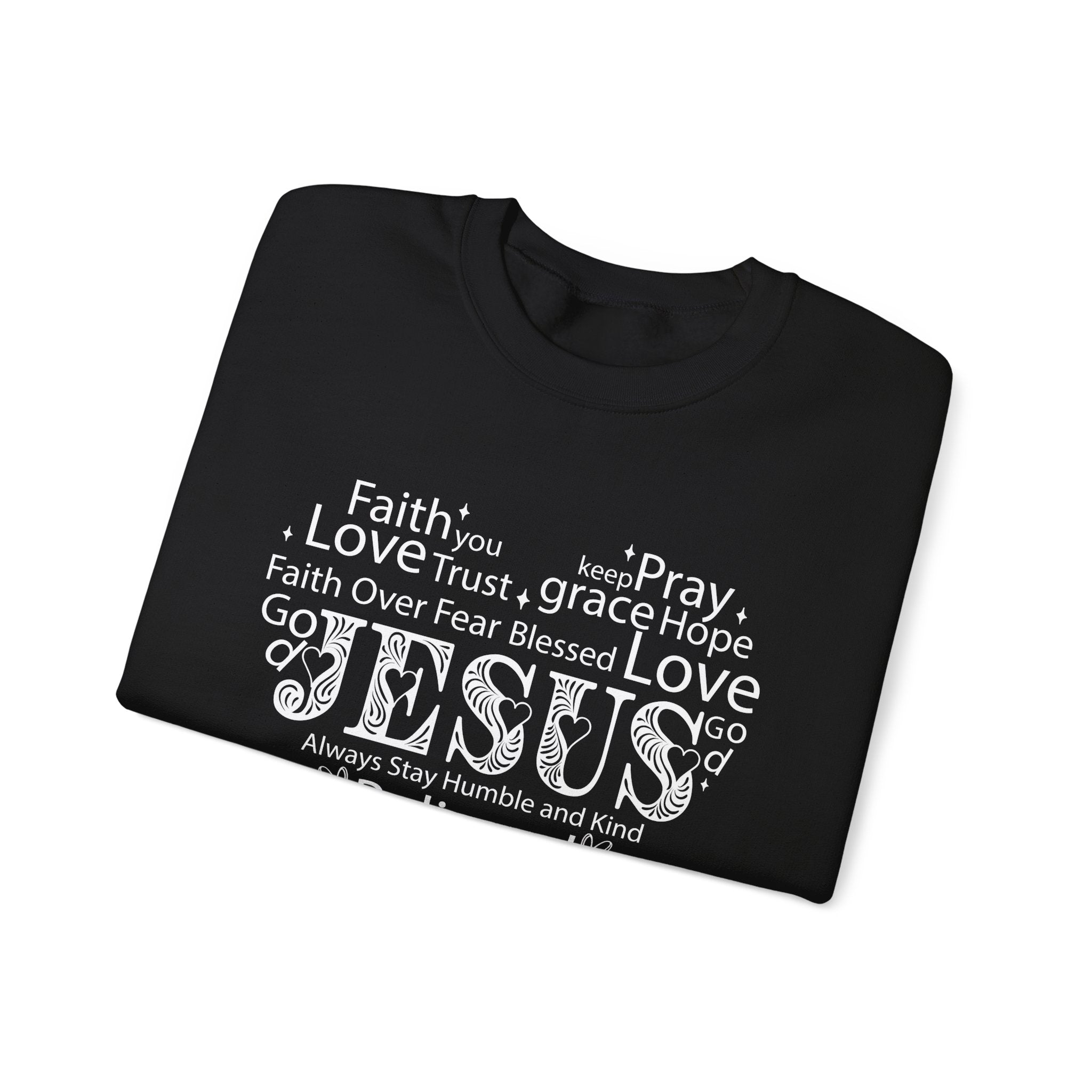 Inspirational Crewneck Sweatshirt - "Always Stay Humble and Kind" | Jesus  – Bamerix