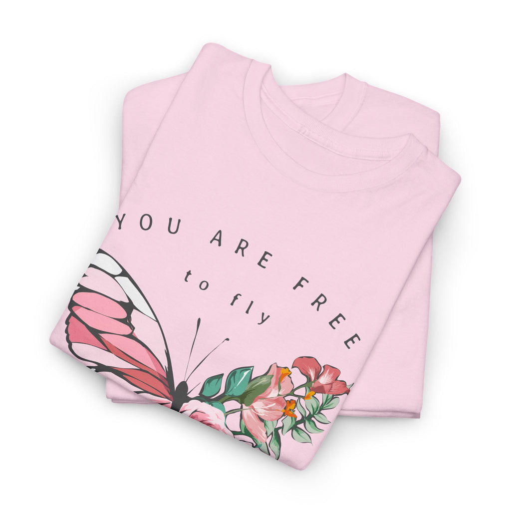 Butterfly Floral Inspirational T-Shirt – Bamerix