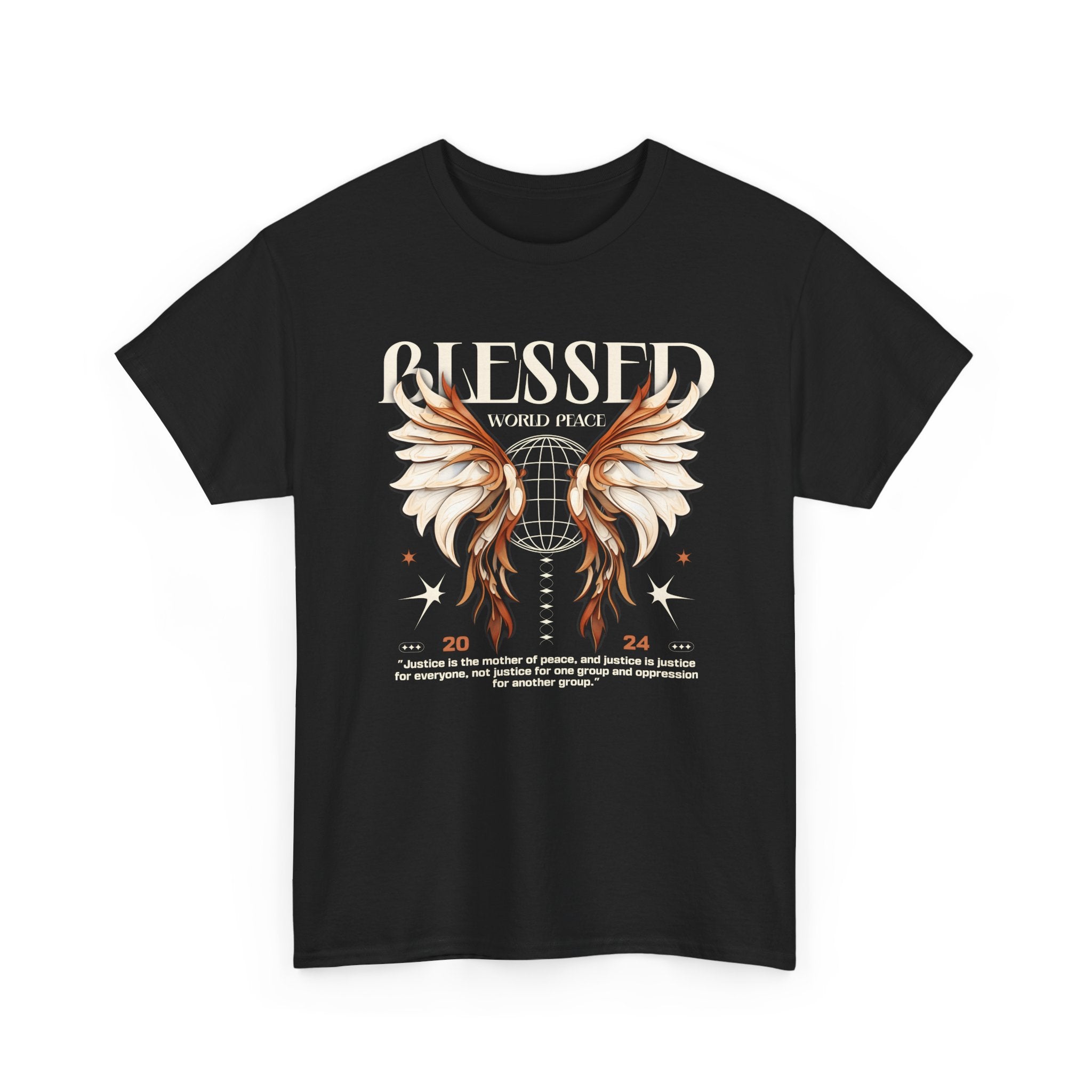 Blessed Peace & Justice Graphic T-Shirt – Bamerix
