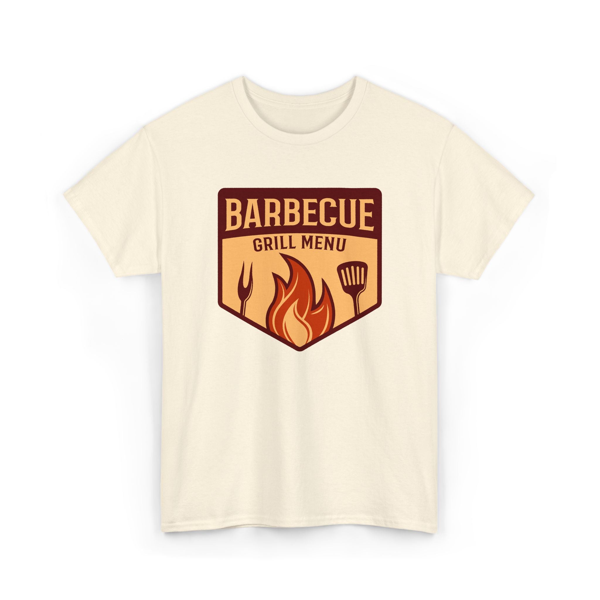 Barbecue Grill Menu Tee — BBQ Flames & Tools Graphic T-Shirt – Bamerix