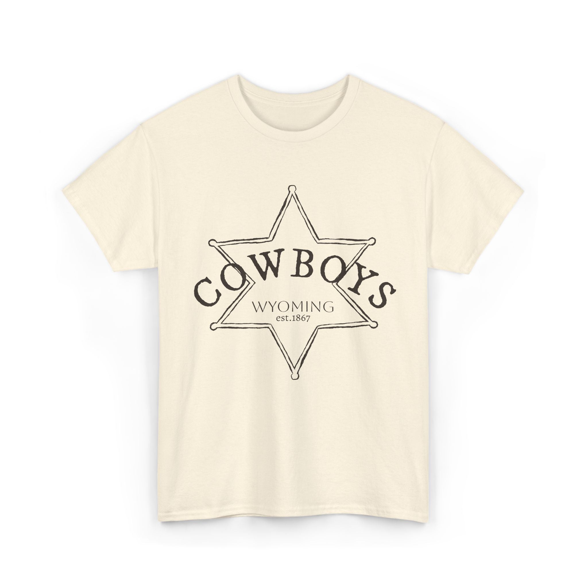 Cowboys Wyoming Sheriff Star T-Shirt — Vintage Western Tee