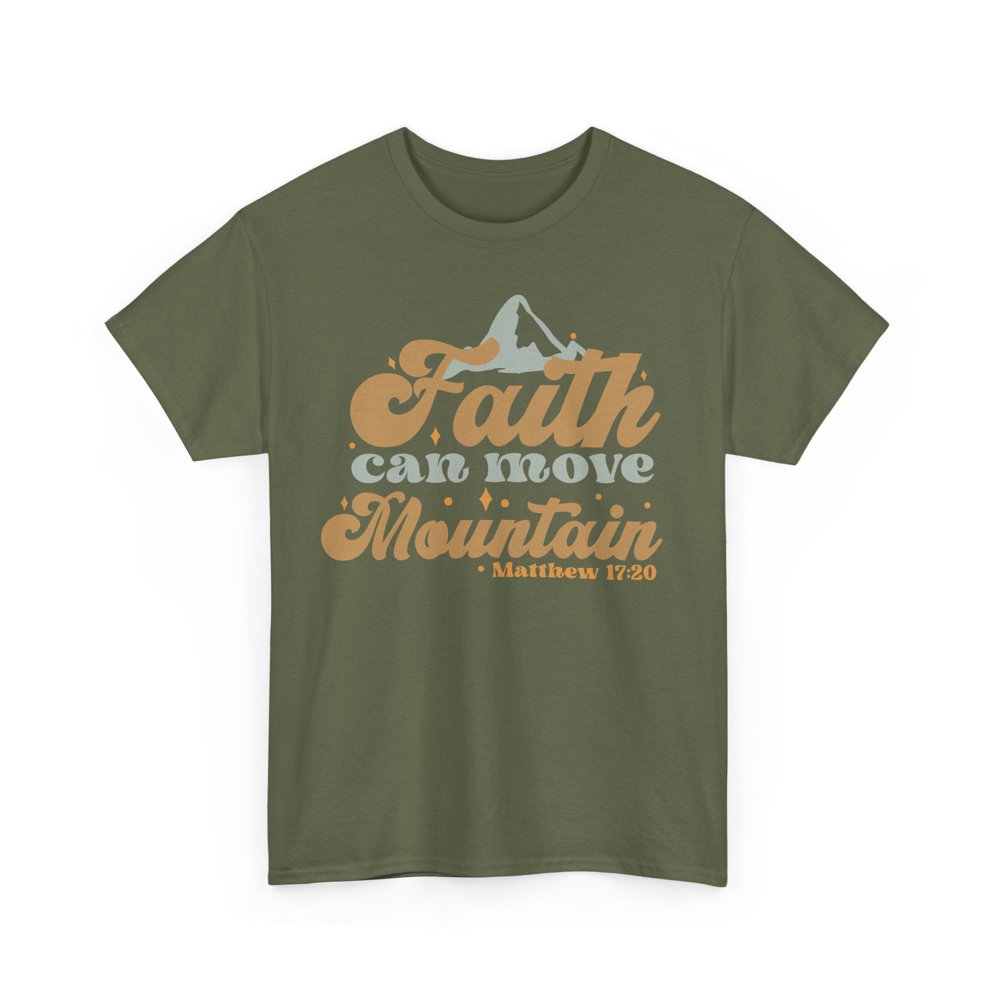 Faith Can Move Mountains Christian T-Shirt – Bamerix