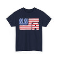 USA Flag Block T-Shirt — Distressed American Flag Graphic Tee for 4th of July – Bamerix