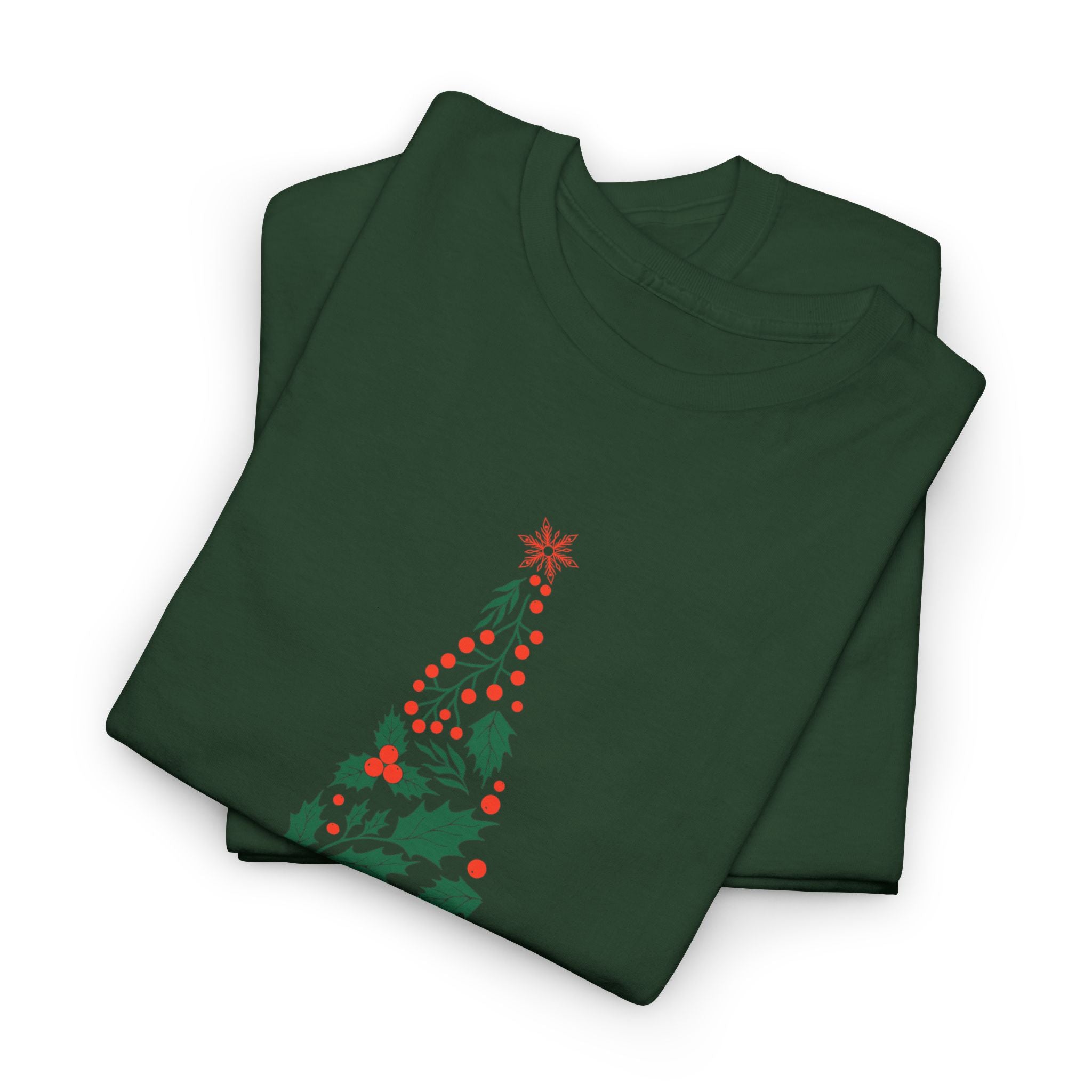 Christmas Tree Unisex Heavy Cotton Tee, Holiday Shirt – Bamerix