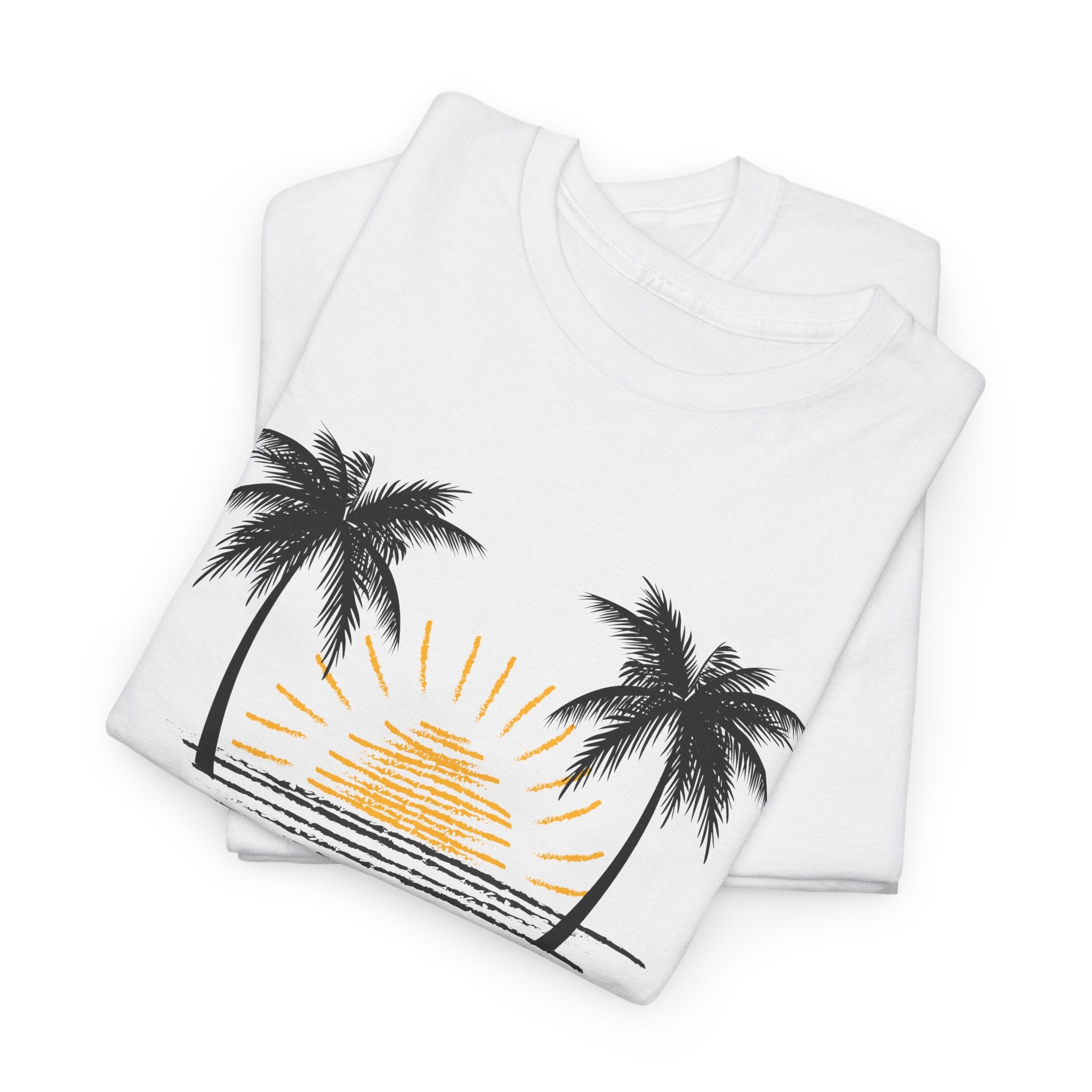 Aloha Palm Sunset T-Shirt — Hawaiian Beach Vibes Tee – Bamerix