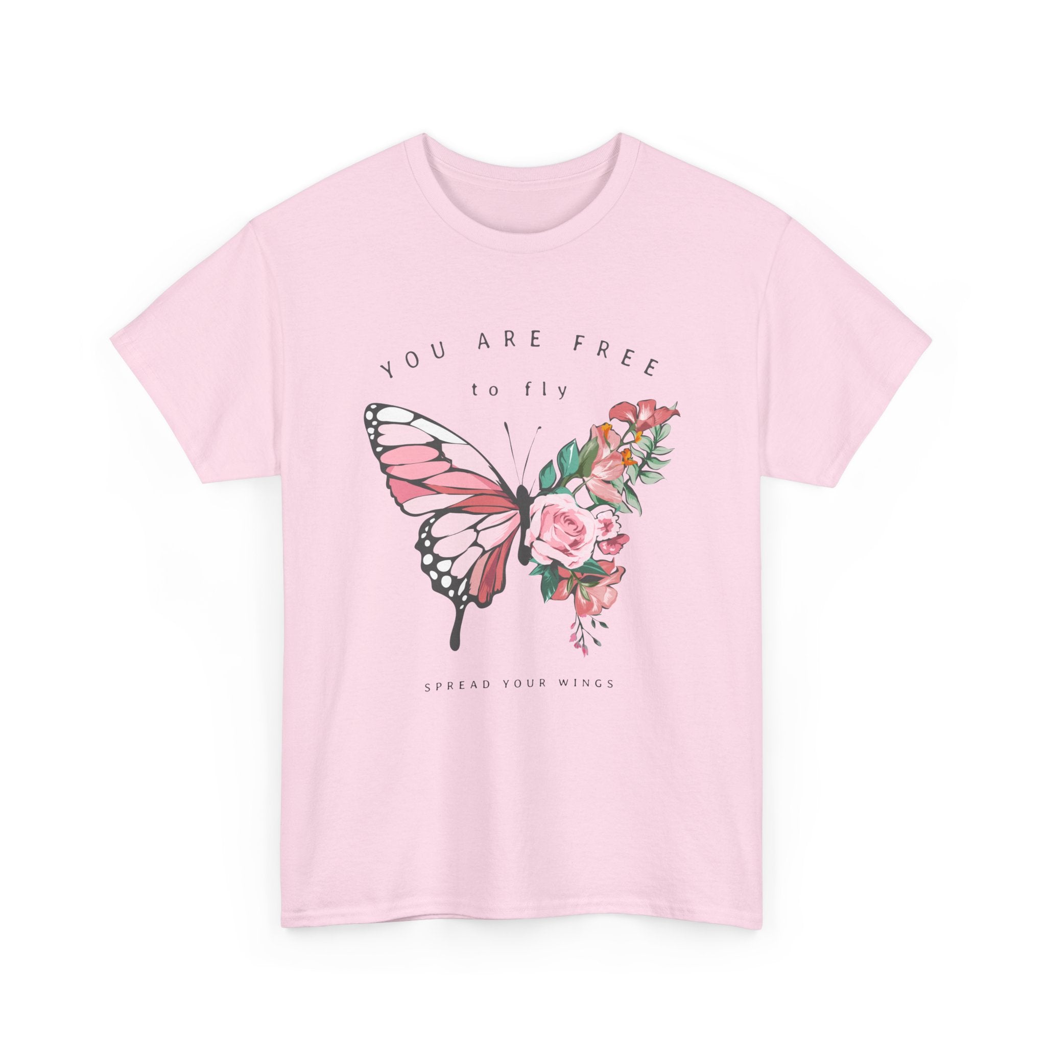 Butterfly Floral Inspirational T-Shirt – Bamerix