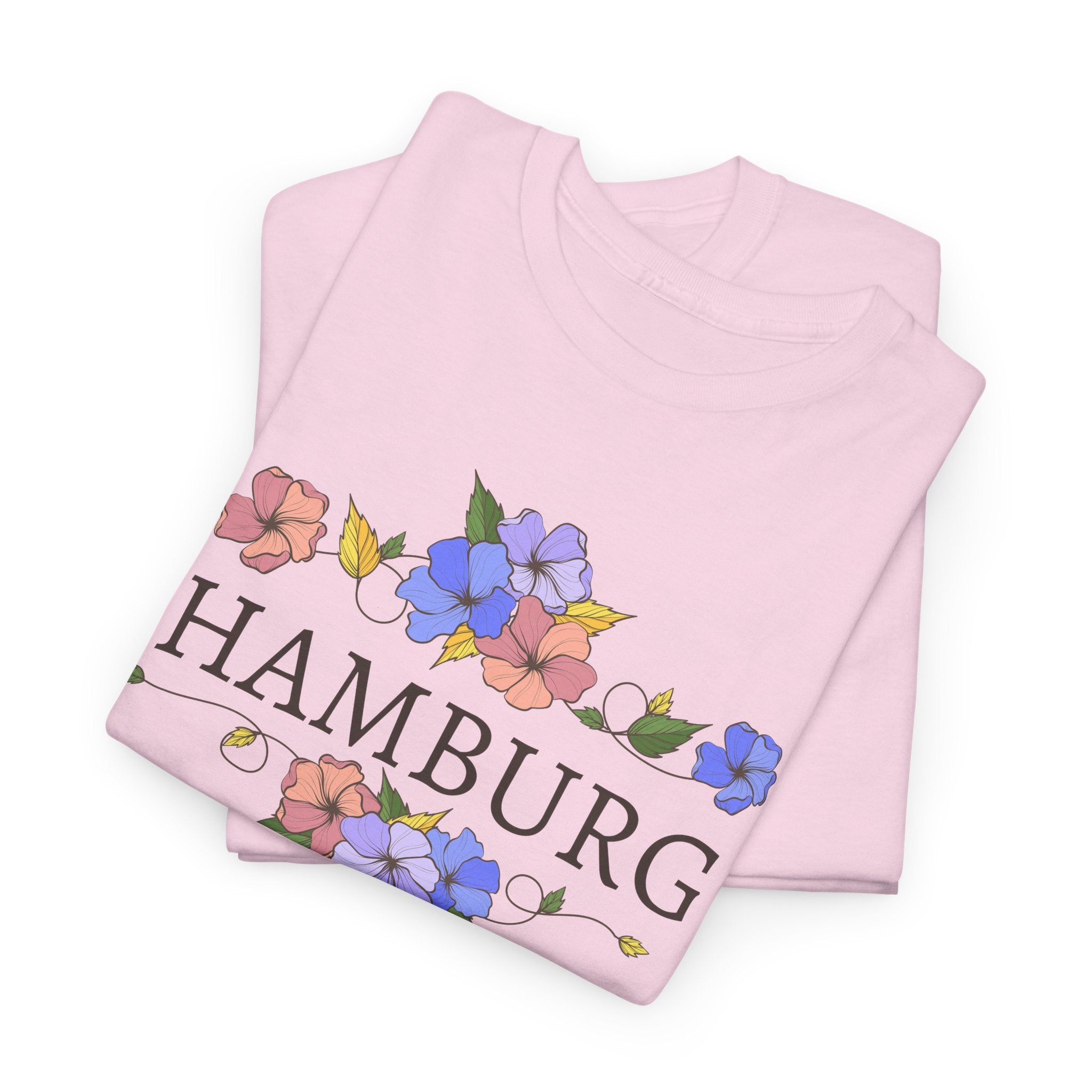 Floral City Name Casual T-Shirt – Bamerix
