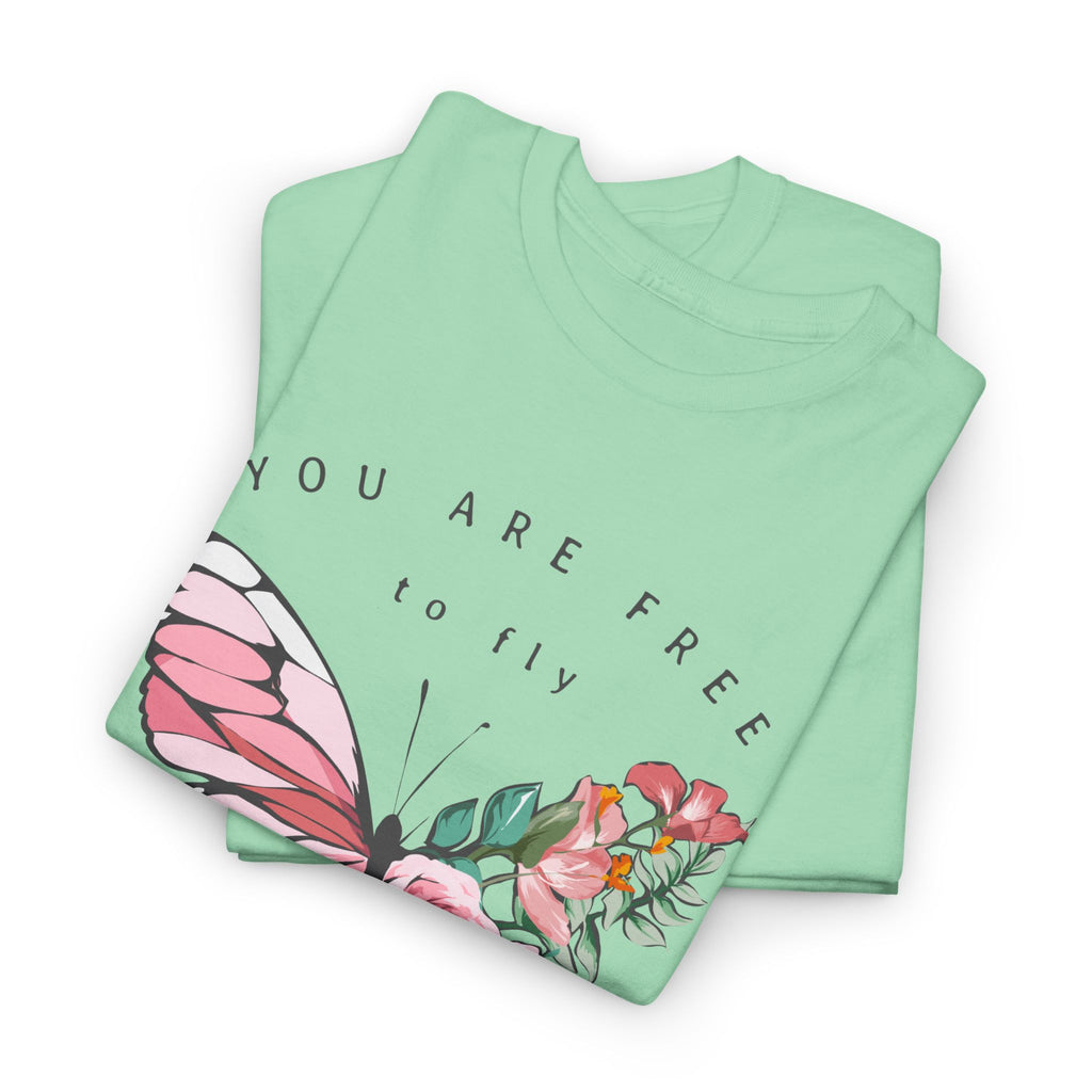 Butterfly Floral Inspirational T-Shirt – Bamerix