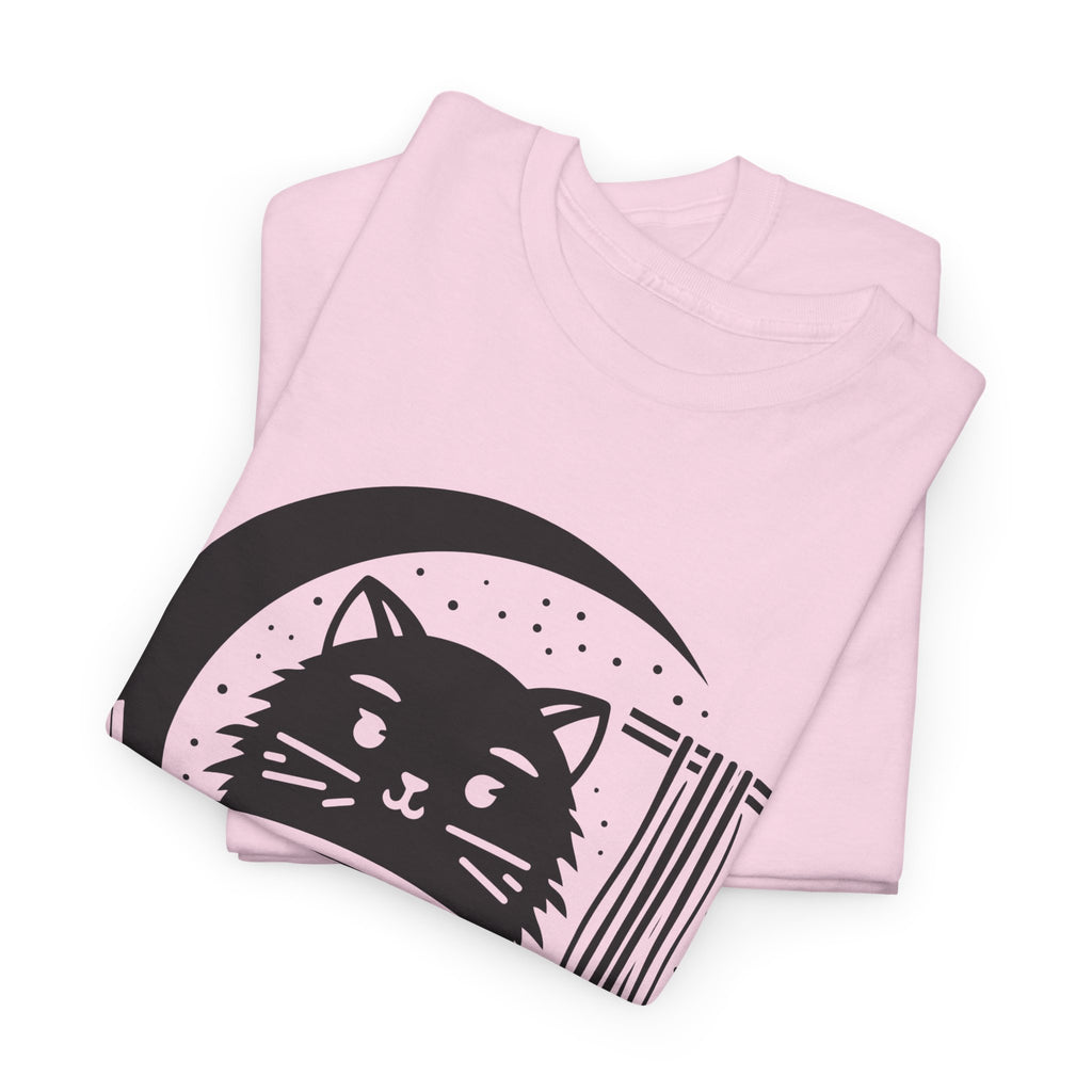 Playful Cat Ramen Unisex Heavy Cotton Tee – Bamerix