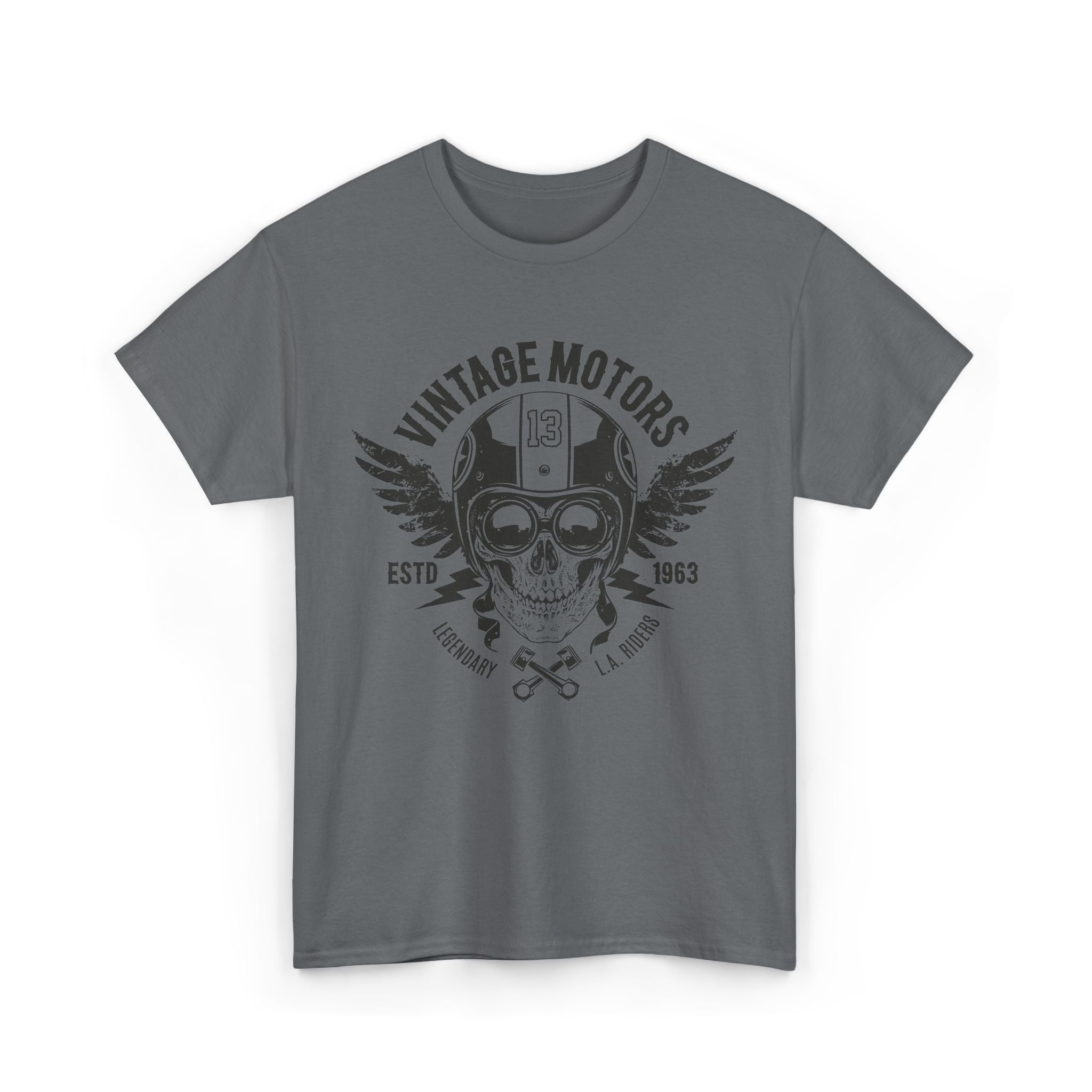 New York Skull Tee — Vintage Biker Helmet Graphic T-Shirt – Bamerix