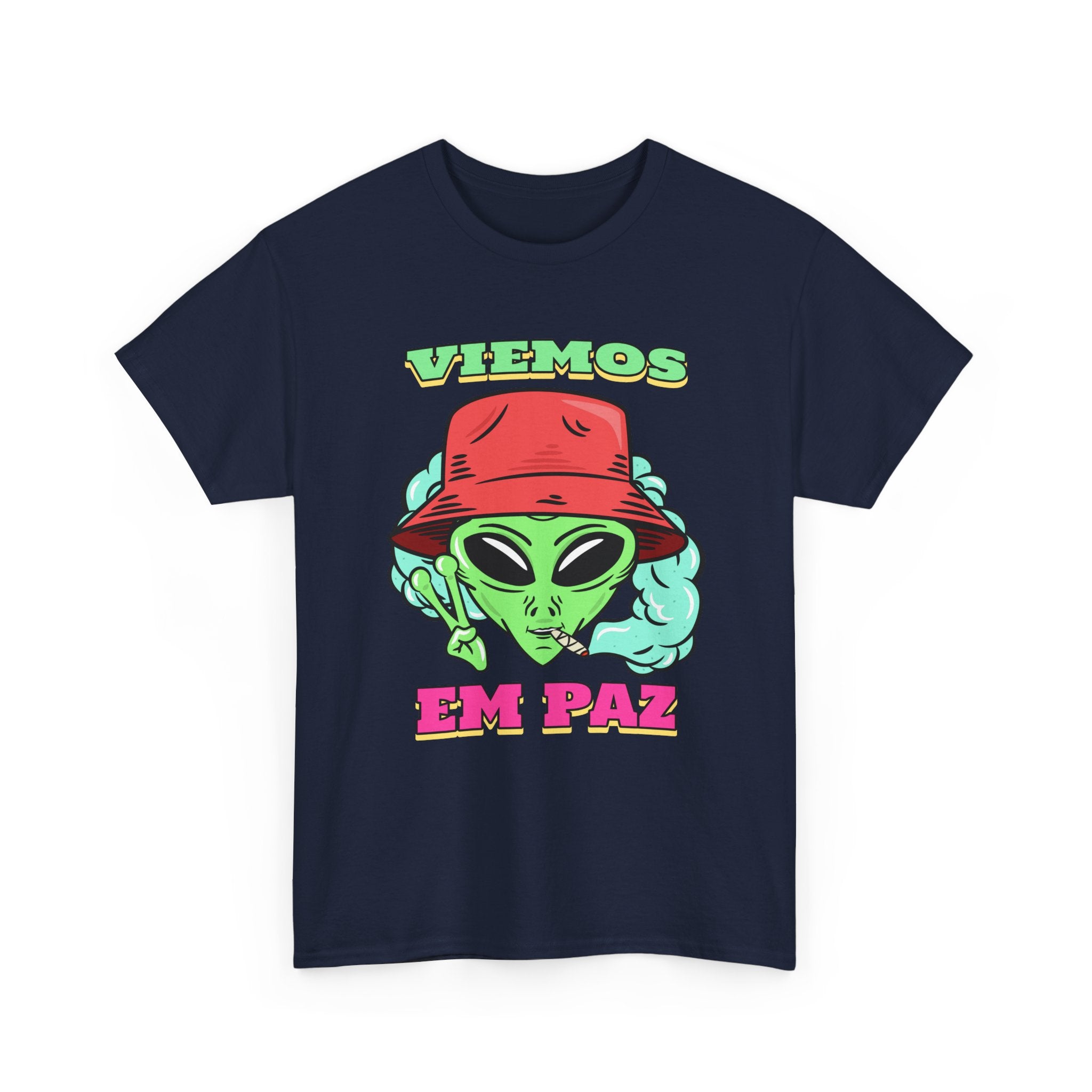 Alien Peace T-Shirt — Viemos Em Paz Retro Graphic Tee – Bamerix