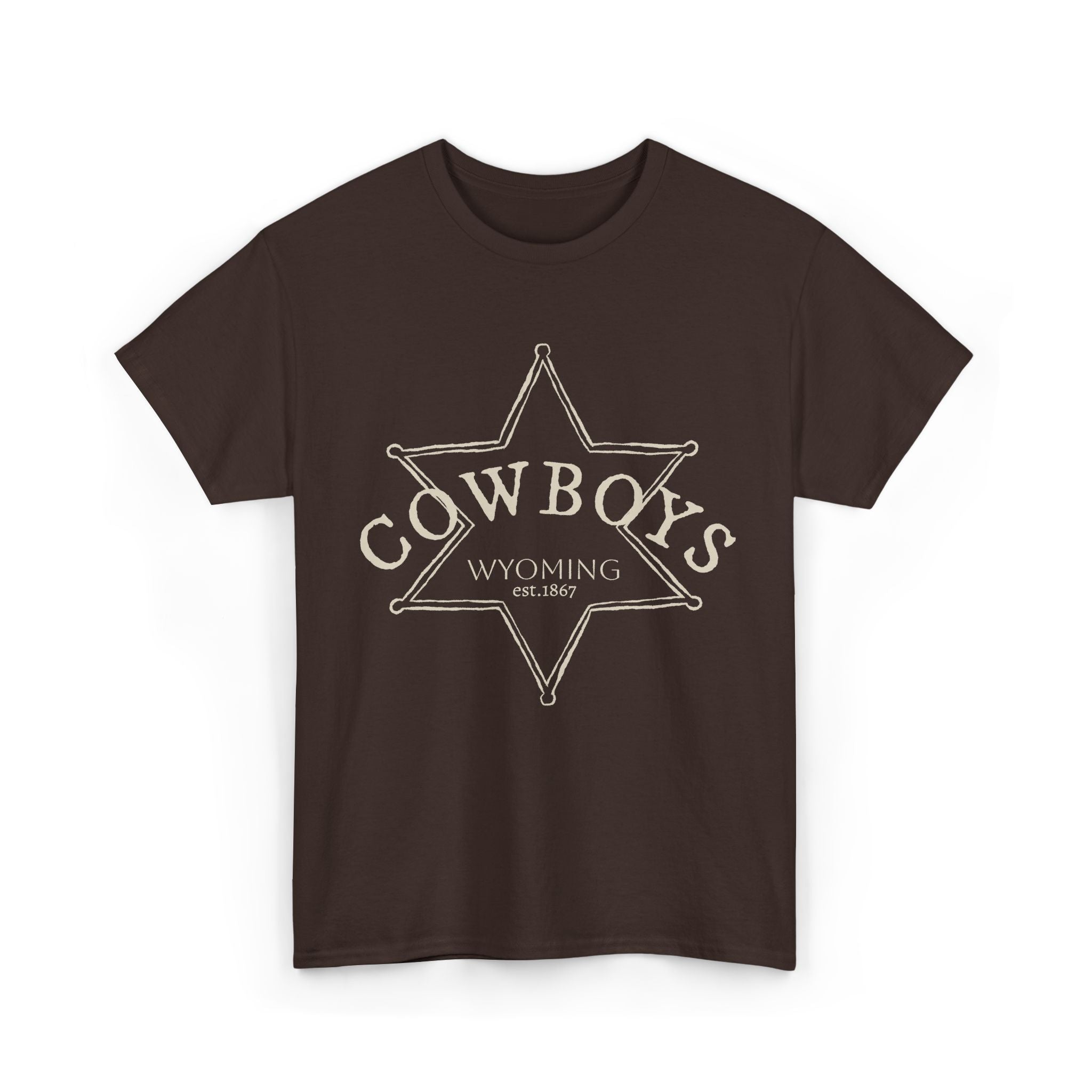 Cowboys Wyoming Sheriff Star T-Shirt — Vintage Western Tee