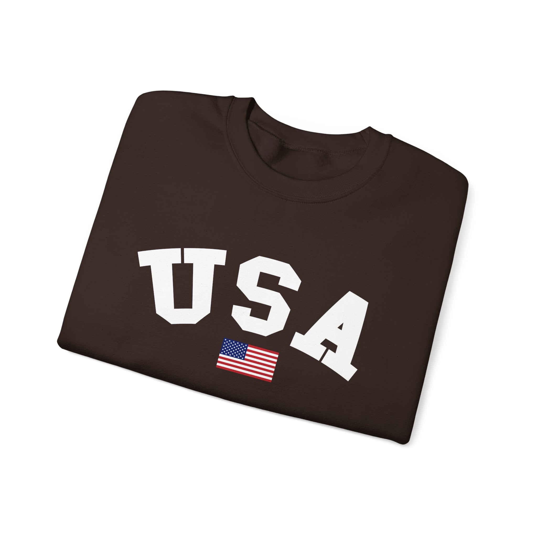 USA Crewneck Sweatshirt with Flag  Patriotic American Pullover – Bamerix