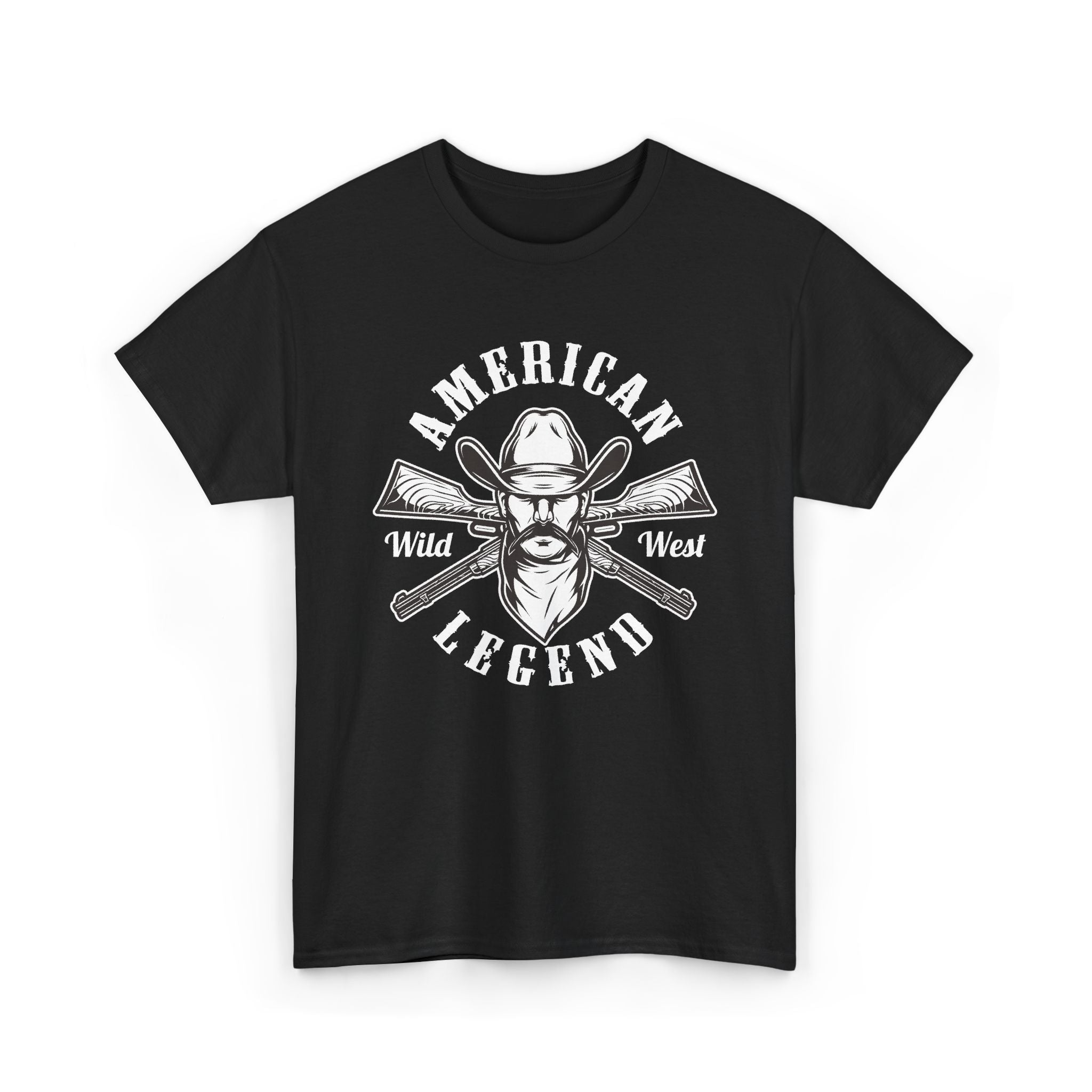 T-Shirt — American Legend Wild West Cowboy Skull Graphic Tee – Bamerix