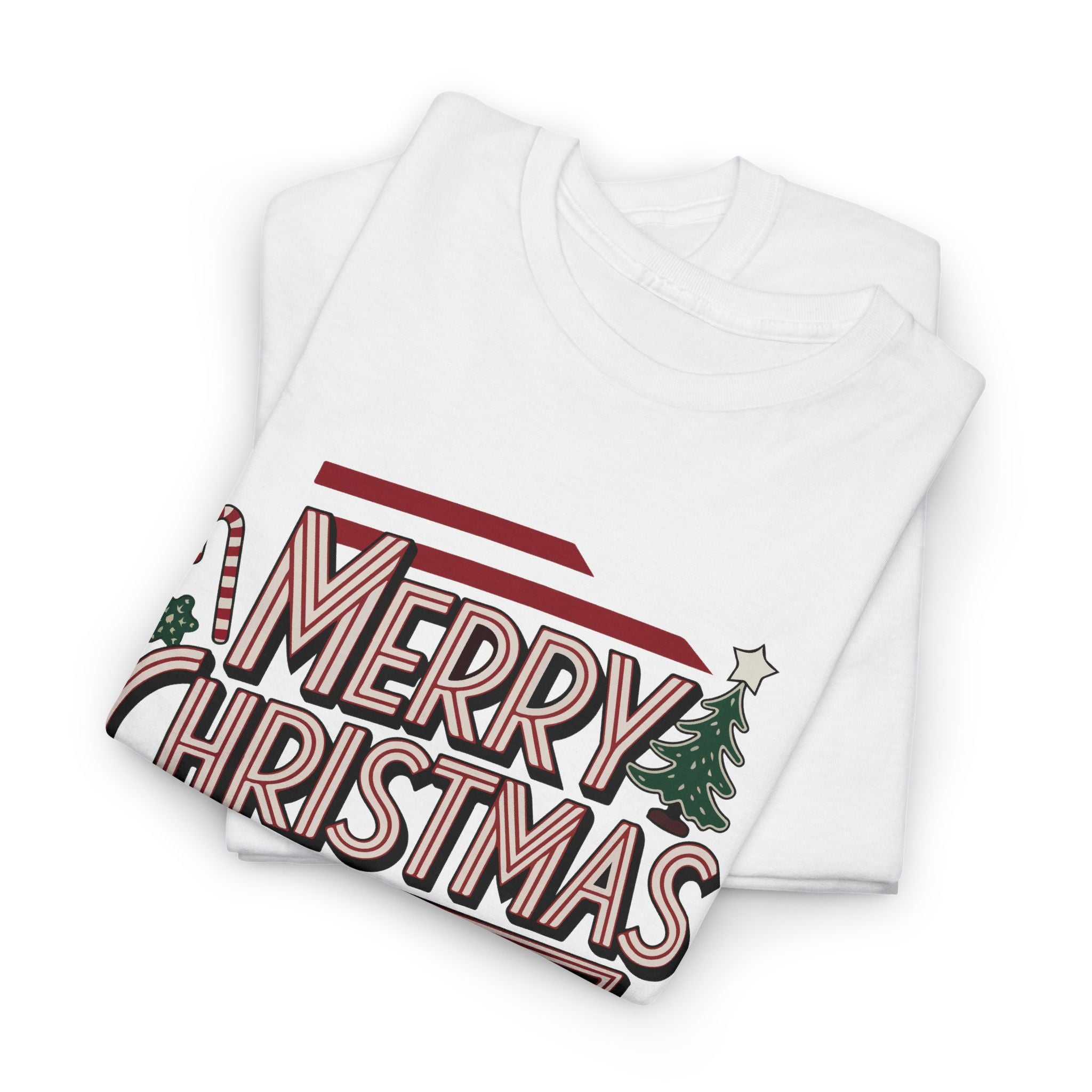 Merry Christmas Unisex Heavy Cotton Tee,  Christmas Apparel – Bamerix
