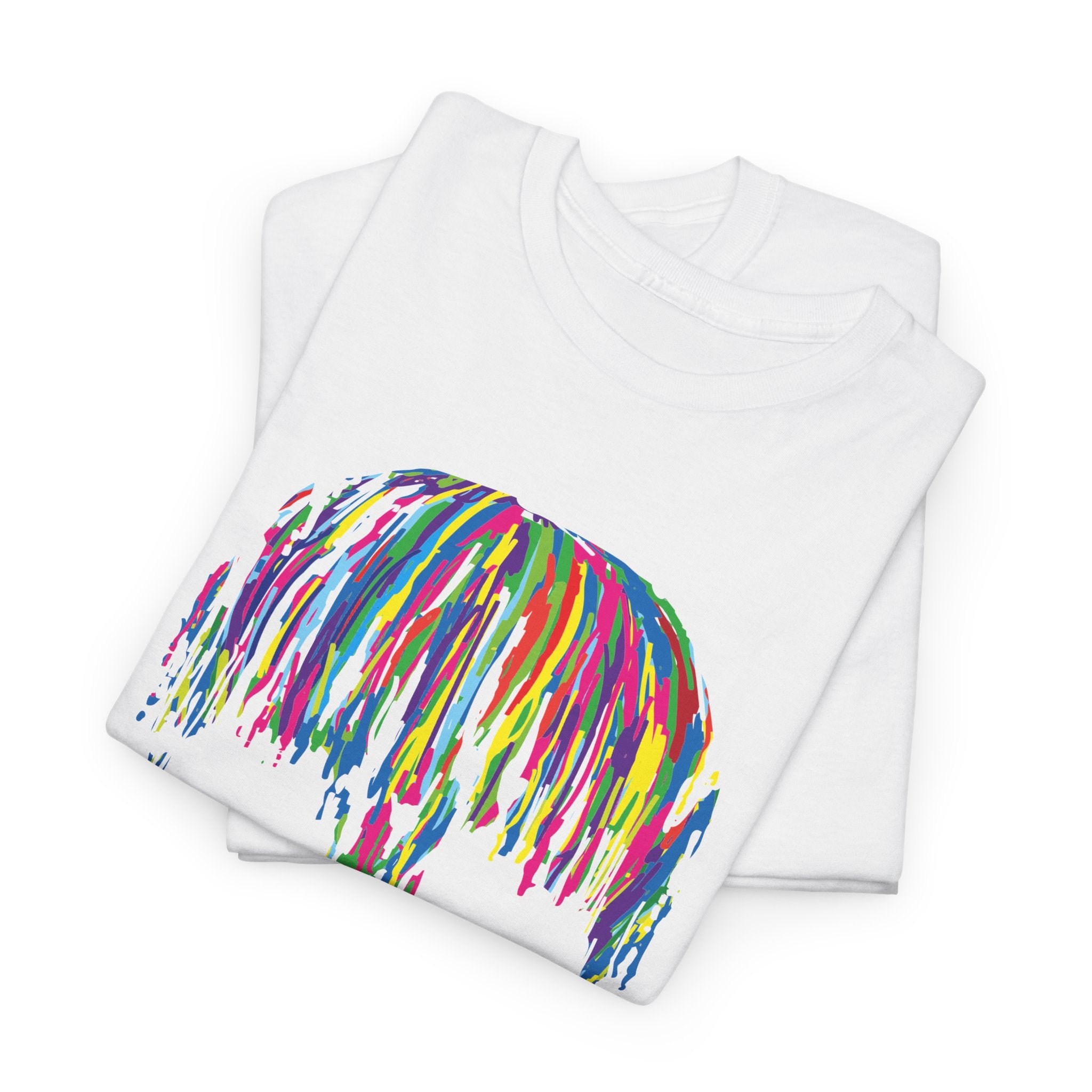 Color Drip Skull T-Shirt — Vibrant Paint-Drip Skull Graphic Tee – Bamerix