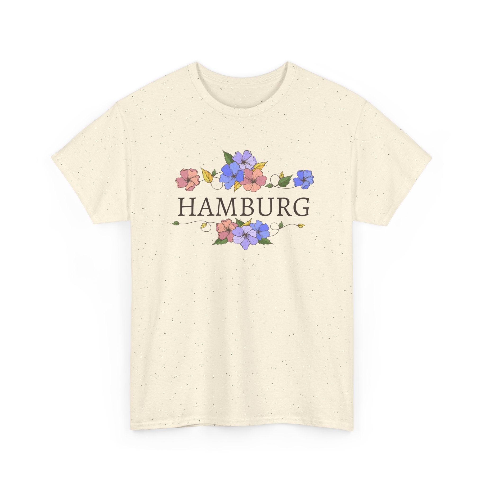 Floral City Name Casual T-Shirt – Bamerix