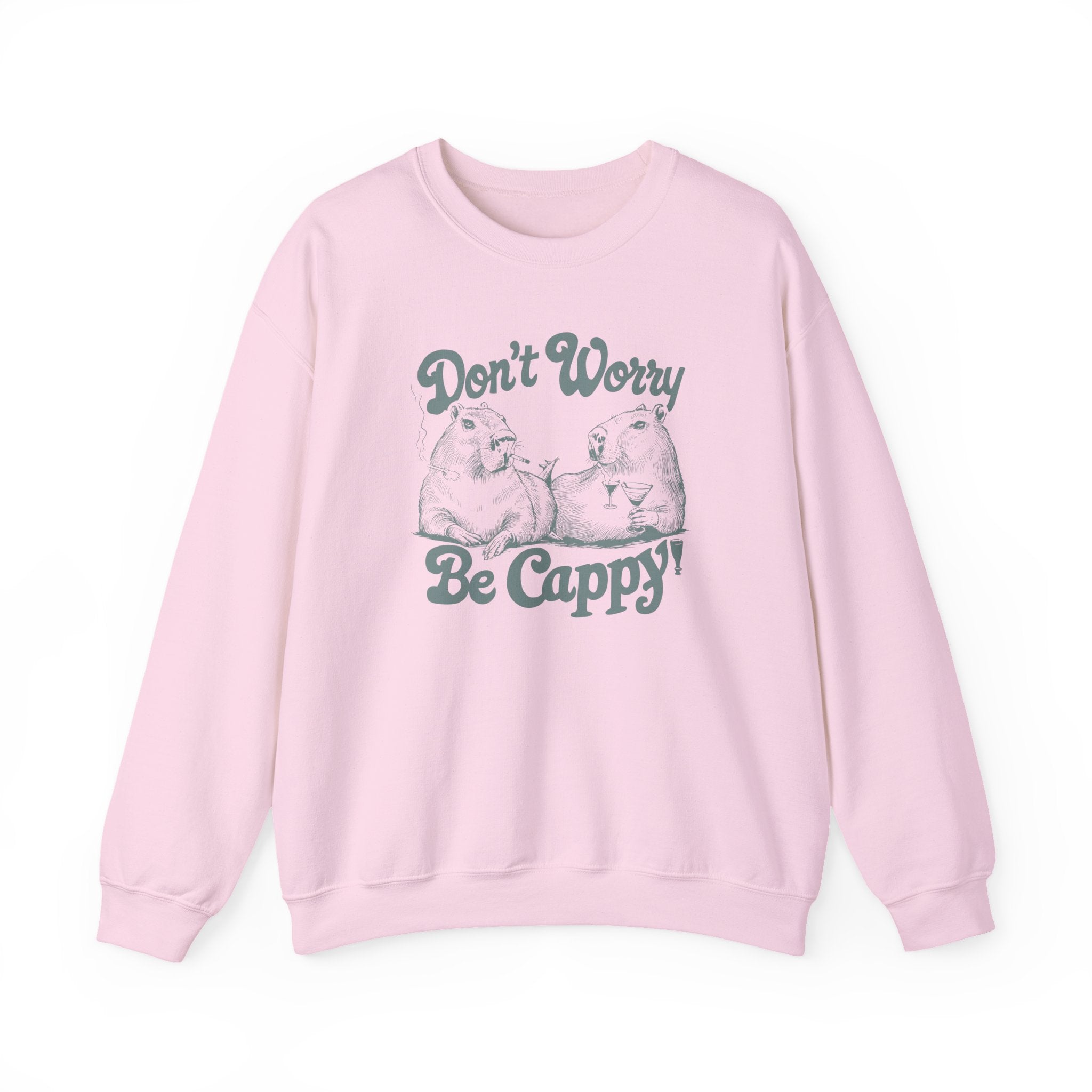 Don't Worry Be Cappy Sweatshirt, Funny Animal Lover Apparel – Bamerix