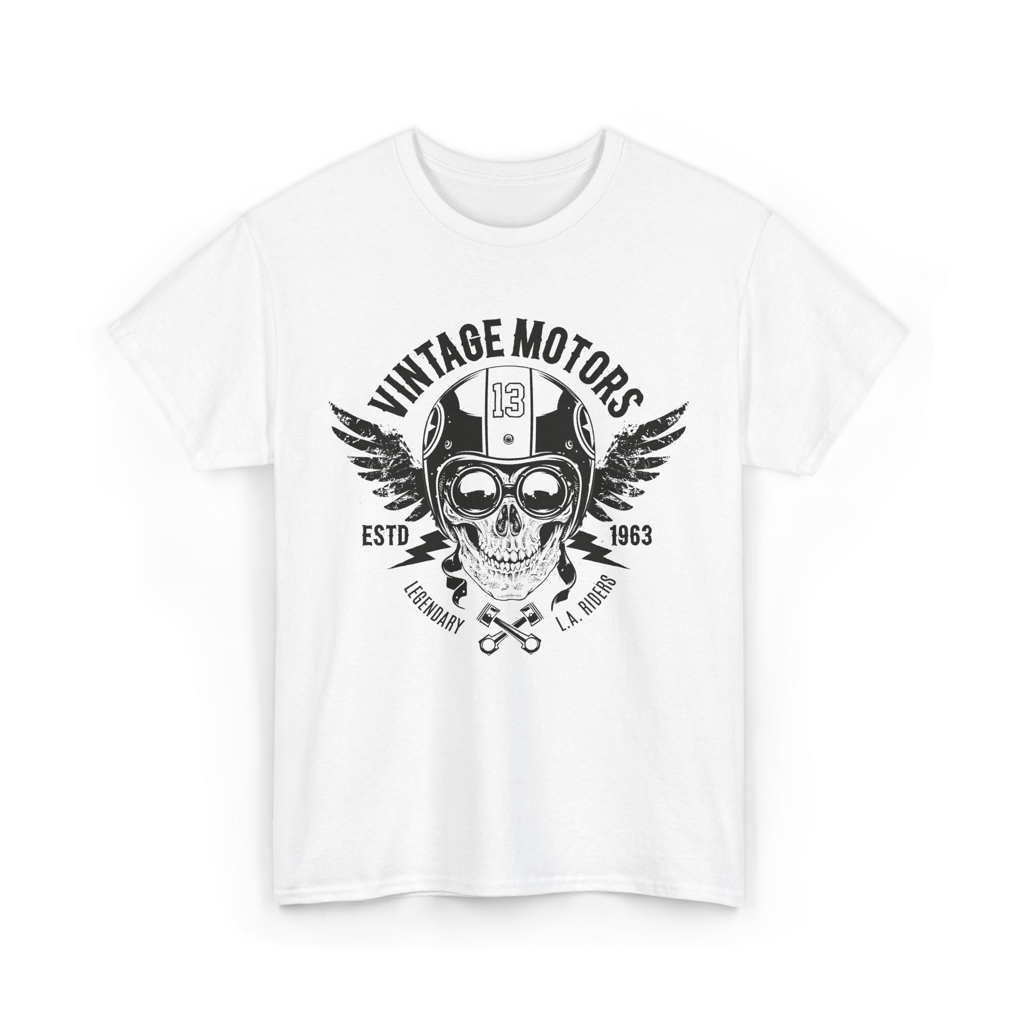 New York Skull Tee — Vintage Biker Helmet Graphic T-Shirt – Bamerix