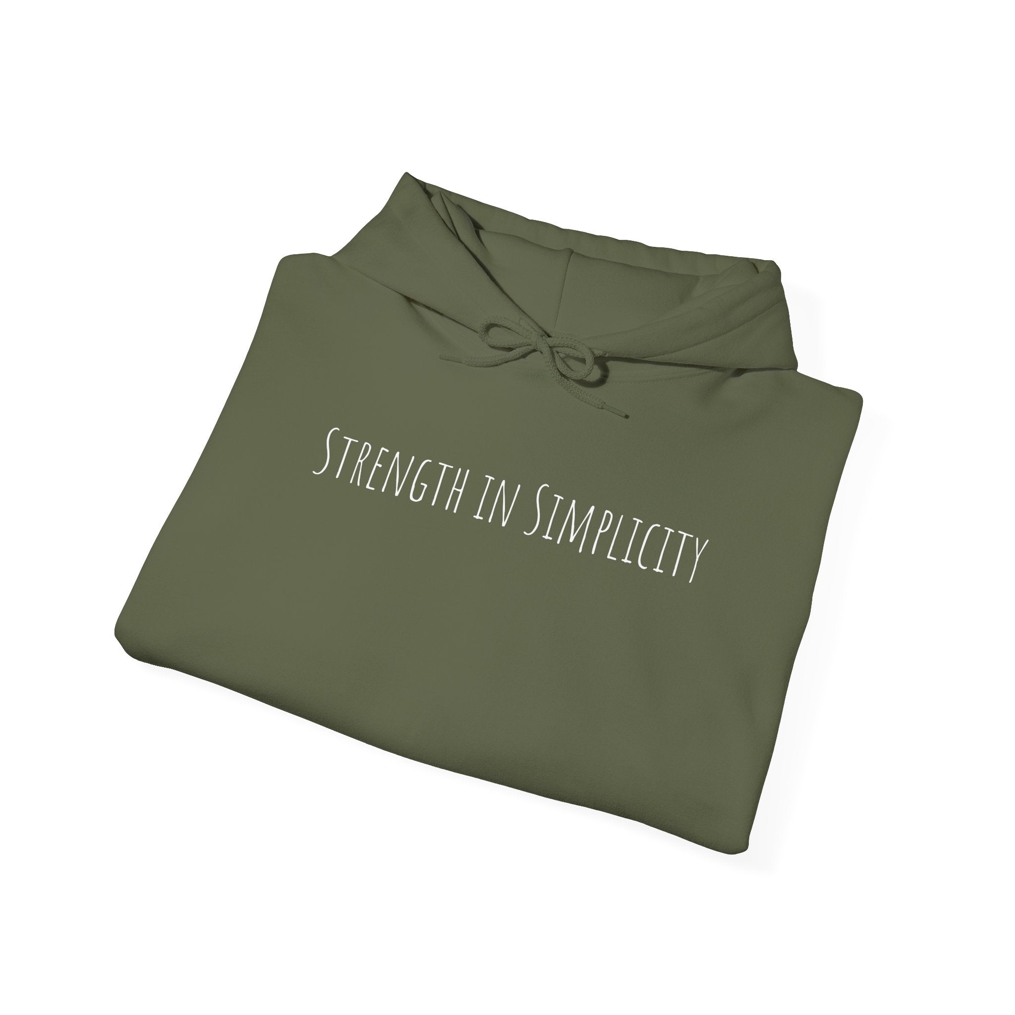 Strength in Simplicity Hoodie — Minimalist Inspirational Sweatshirt – Bamerix