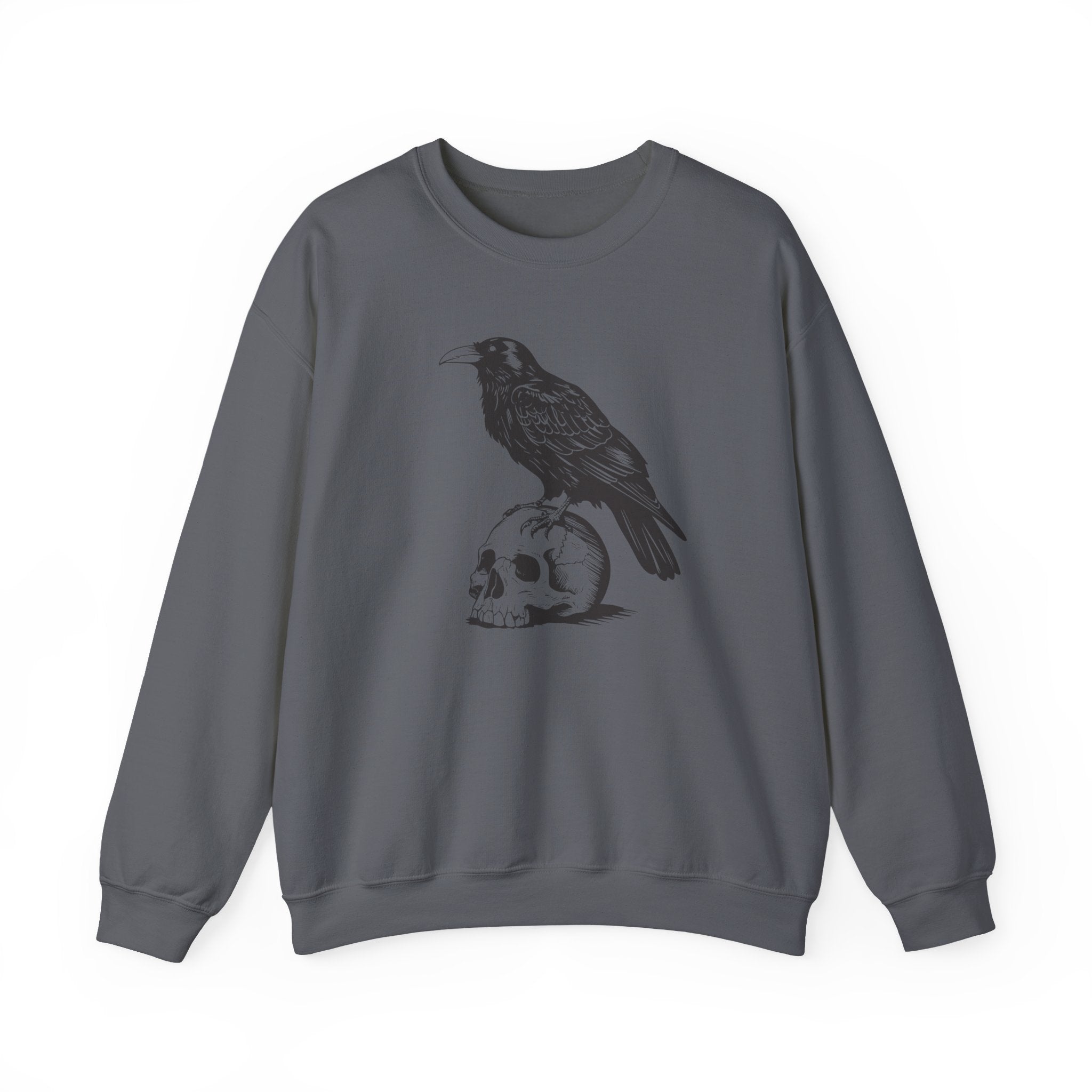 Raven Skull Sweatshirt, Gothic Crewneck Jumper – Bamerix