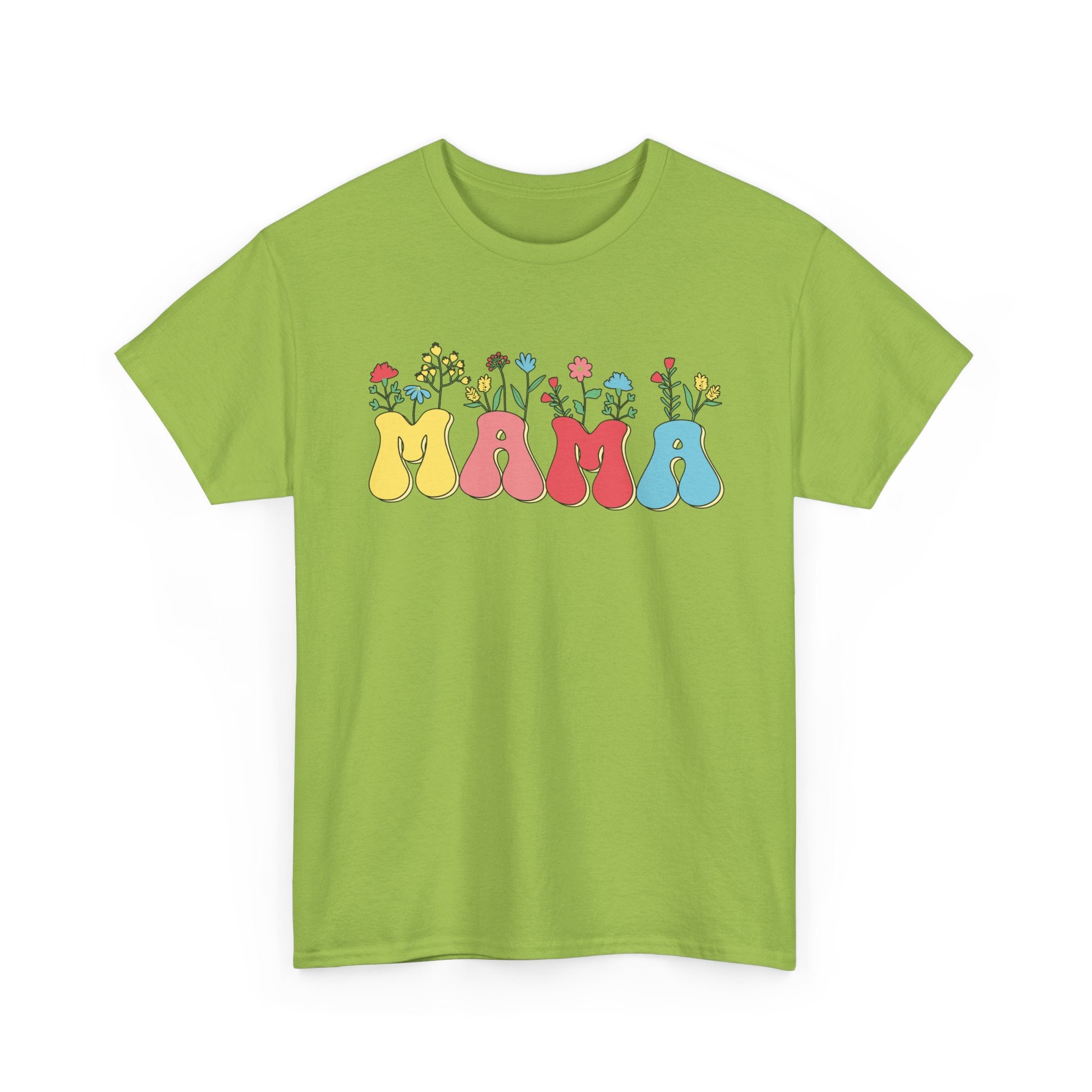 Flower MAMA Shirt – Fun Floral Graphic Tee for Mom – Bamerix