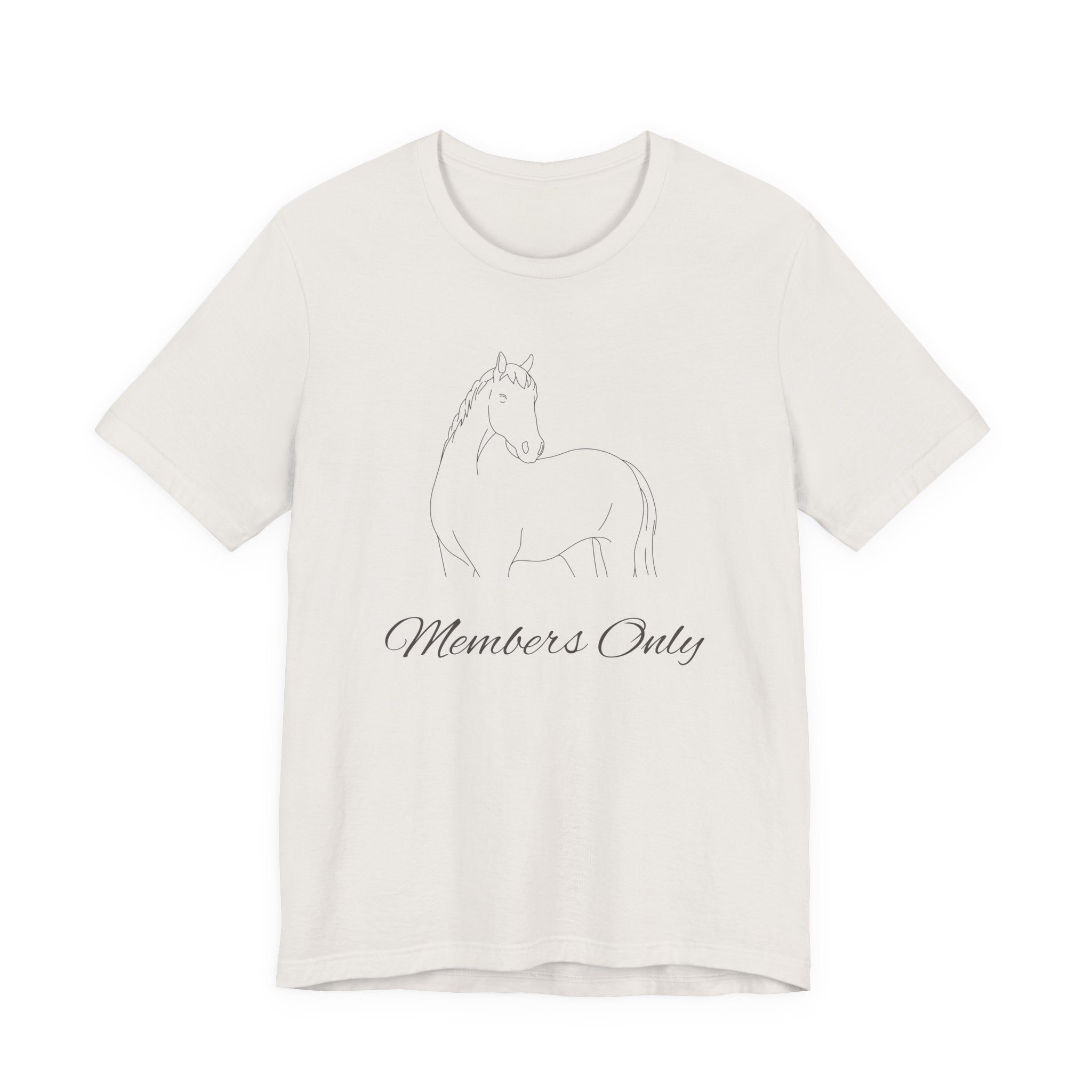 Members Only Horse Tee — Minimalist Equestrian Short Sleeve Shirt – Bamerix