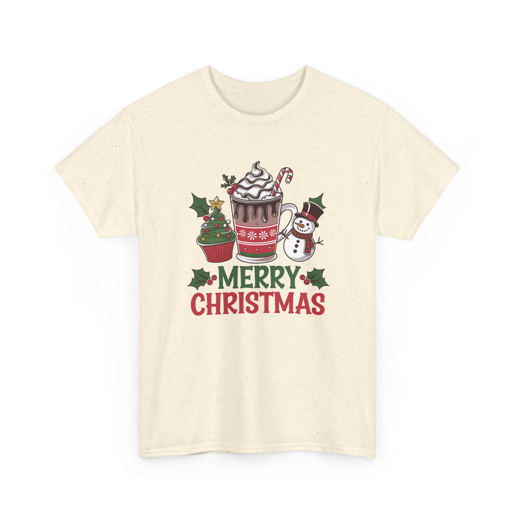Christmas Spirit Unisex Heavy Cotton Tee, Festive Holiday Shirt – Bamerix