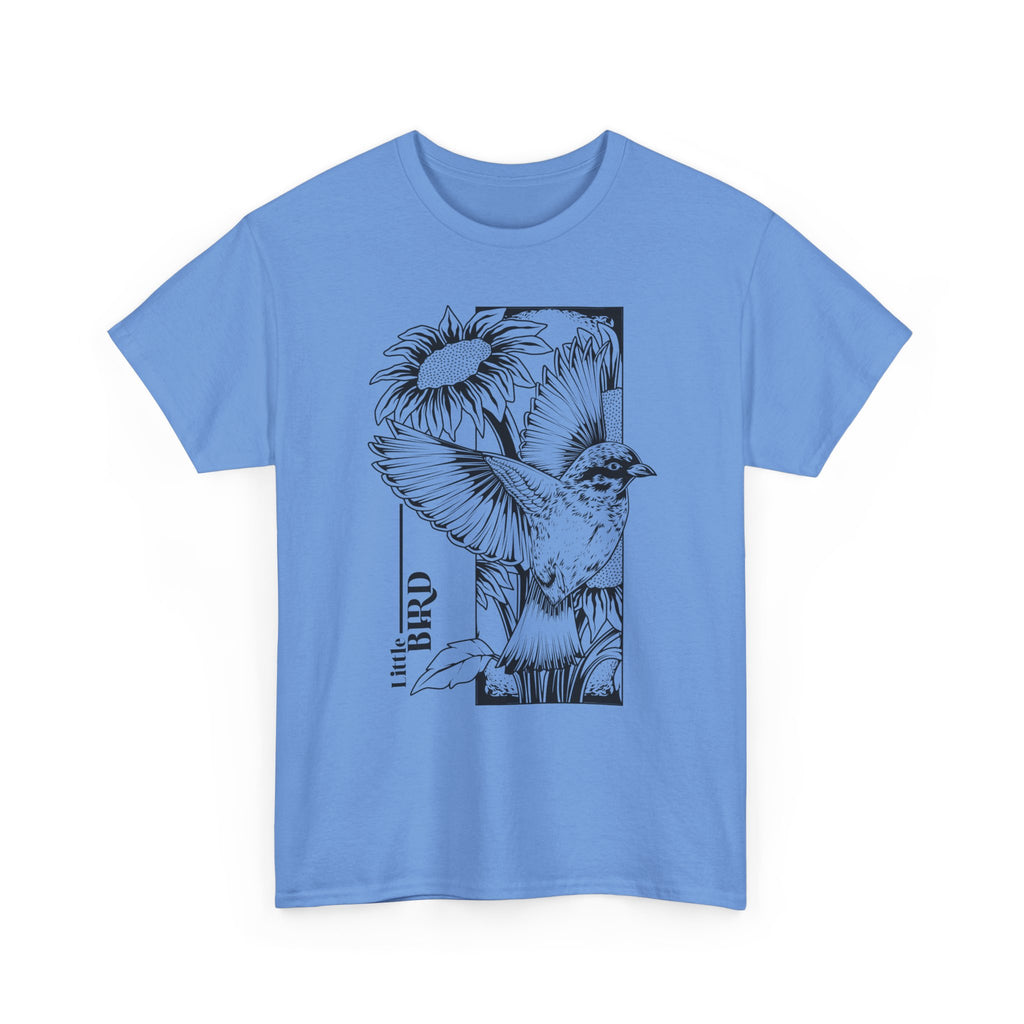Bird & Sunflower Graphic Tee Nature Lover Unisex Shirt Casual  – Bamerix