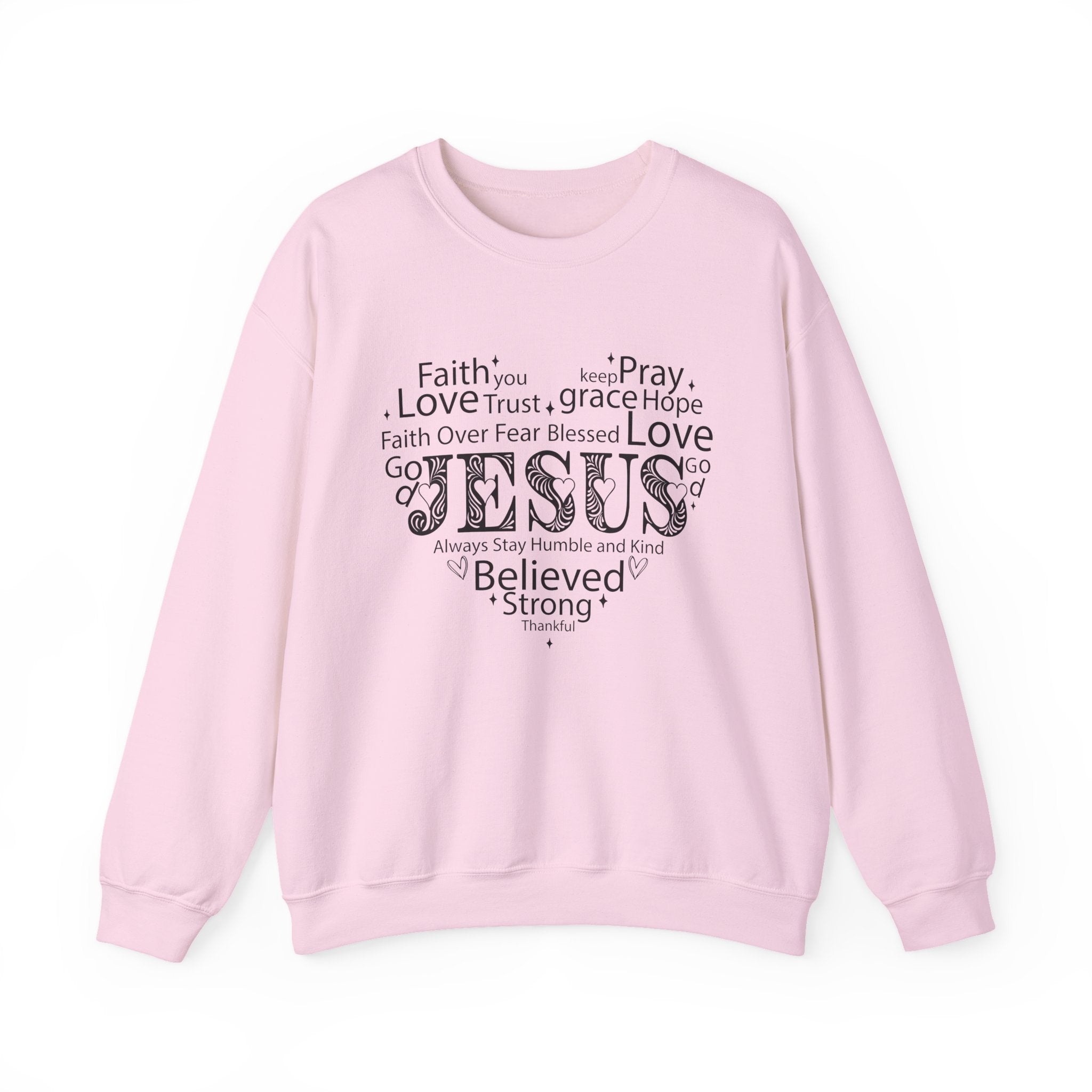 Inspirational Crewneck Sweatshirt - "Always Stay Humble and Kind" | Jesus  – Bamerix