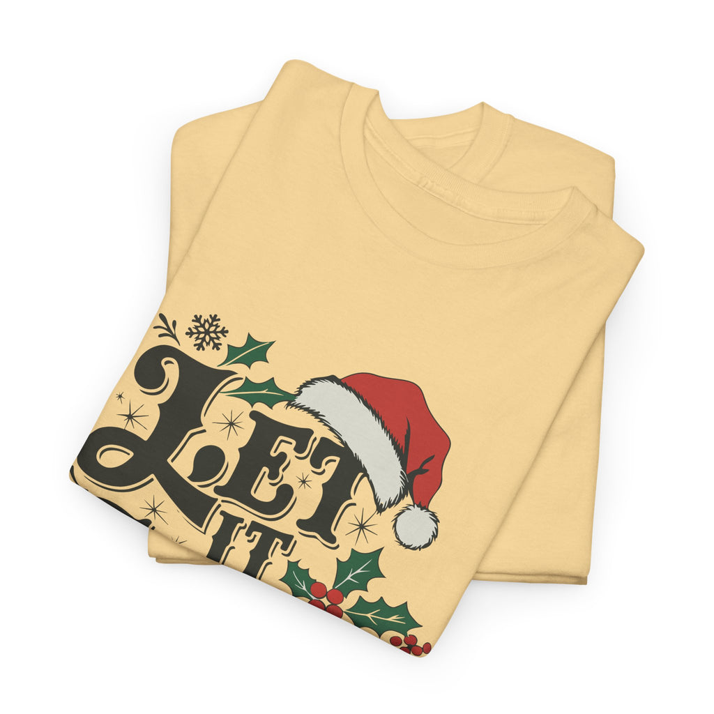 Let It Snow Christmas Unisex Tee - Holiday Cotton Shirt – Bamerix