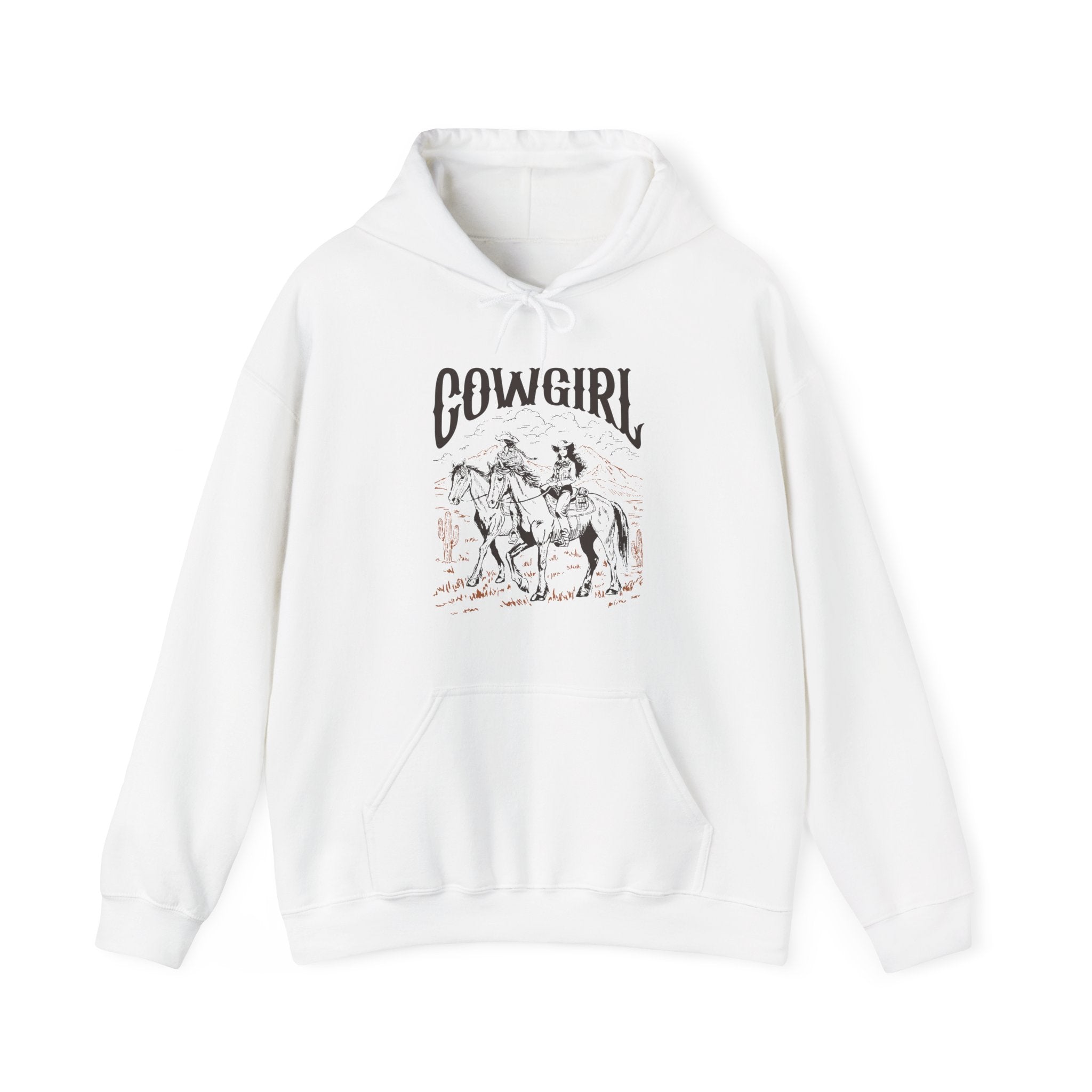Cowgirl Horse Hoodie — Vintage Western Graphic Sweatshirt – Bamerix