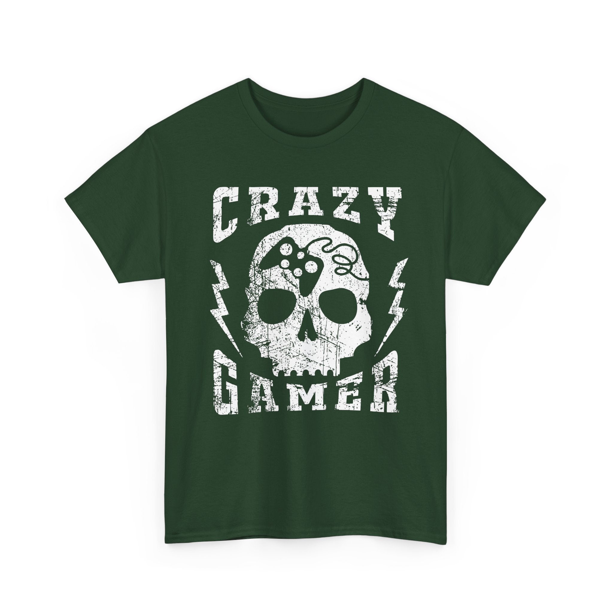 Crazy Gamer T-Shirt — Skull Controller Retro Gaming Tee – Bamerix