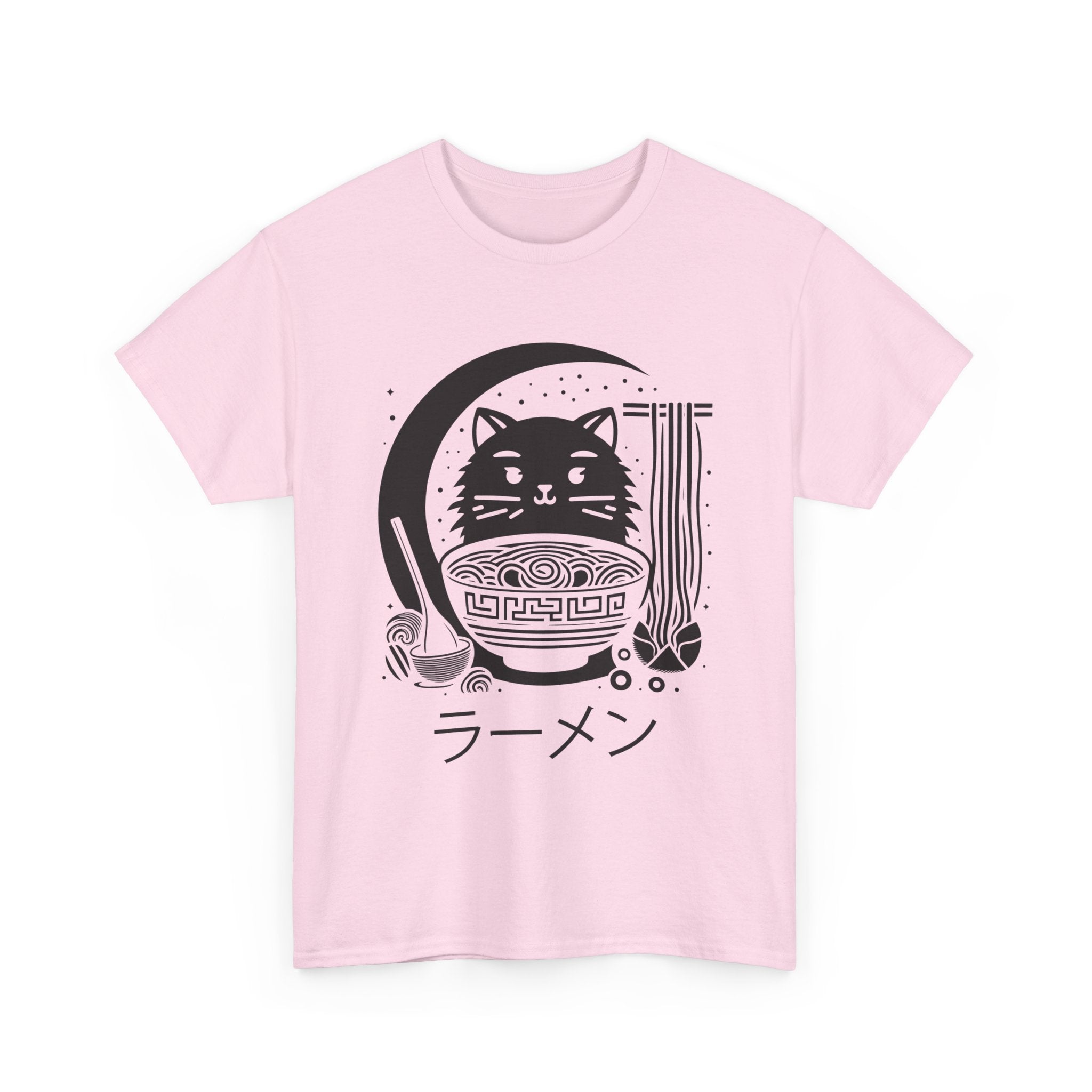 Playful Cat Ramen Unisex Heavy Cotton Tee – Bamerix