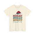 Merry Christmas Unisex Heavy Cotton Tee, Holiday Graphic Tshirt – Bamerix