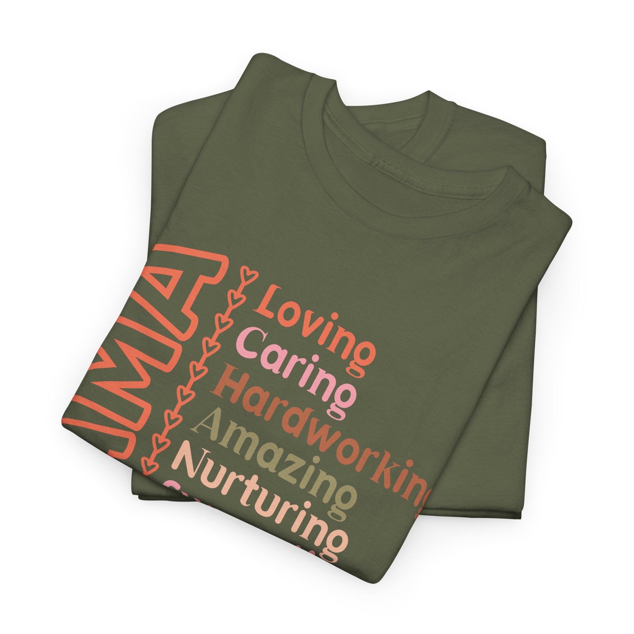 MAMA Word Art T-Shirt – Strong & Loving Mom Graphic Tee – Bamerix