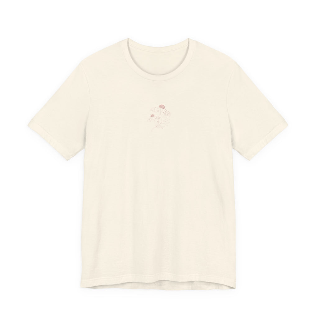 Minimal Tiny Rose T-Shirt — Subtle Chest Floral Tee – Bamerix
