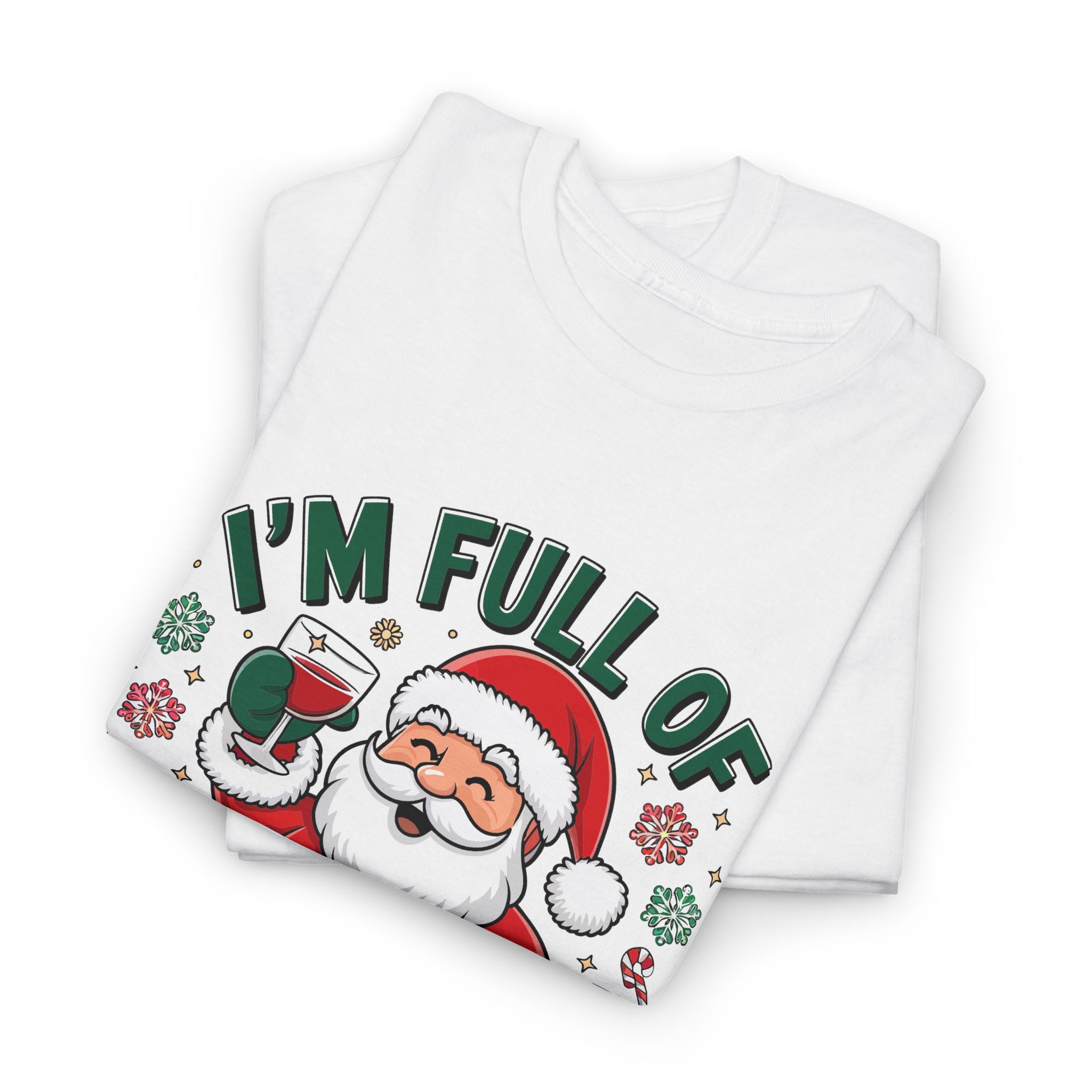 Funny Christmas Shirt, I'm Full of Holiday Spirits Santa Graphic Tee – Bamerix