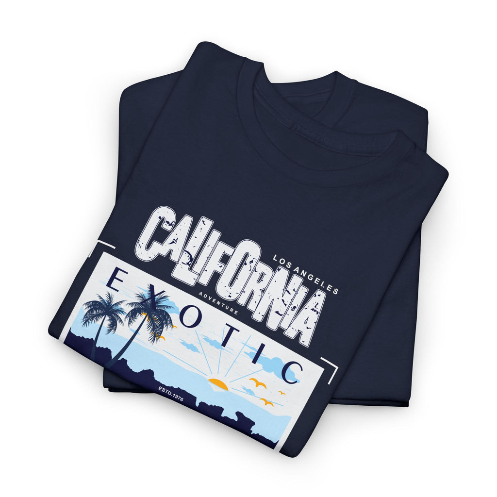 California Sunset Beach T-Shirt — Exotic Sunset Palm Graphic Tee – Bamerix
