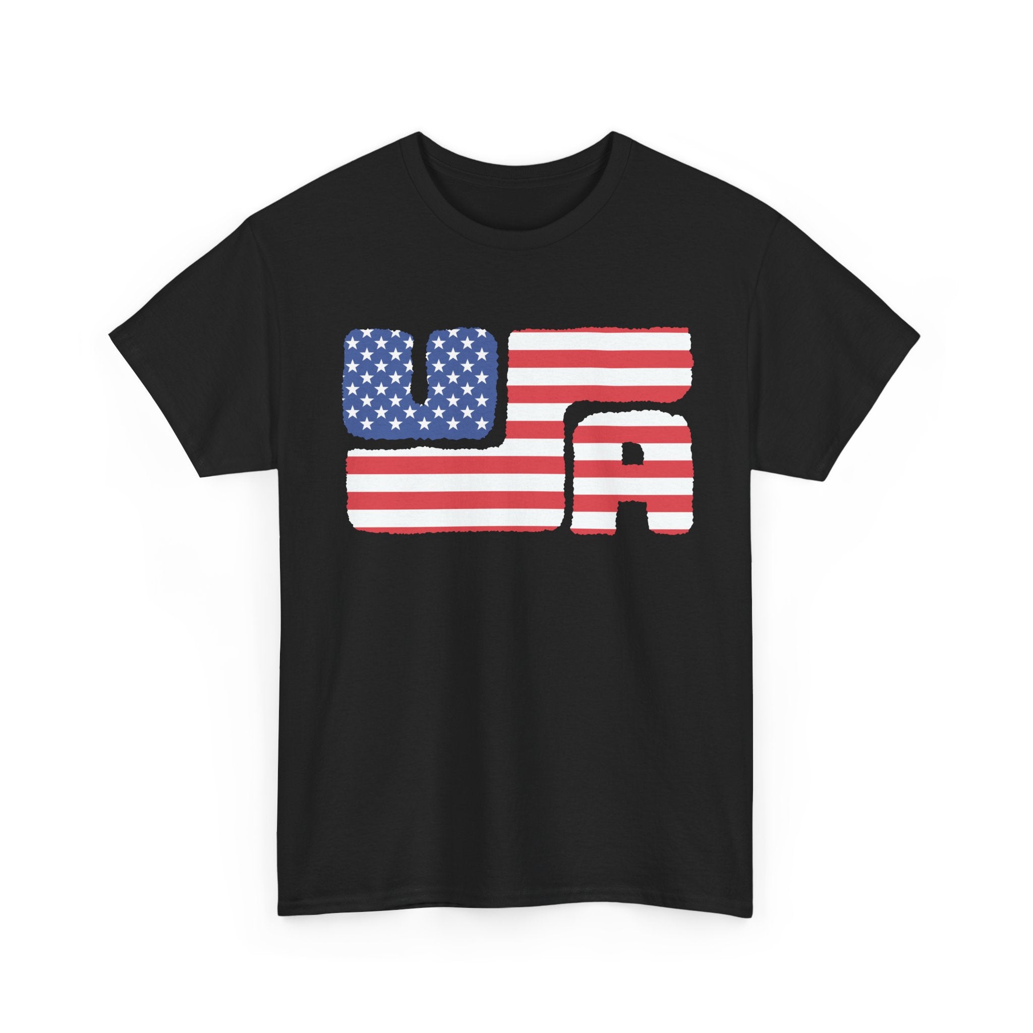 USA Flag Block T-Shirt — Distressed American Flag Graphic Tee for 4th of July – Bamerix