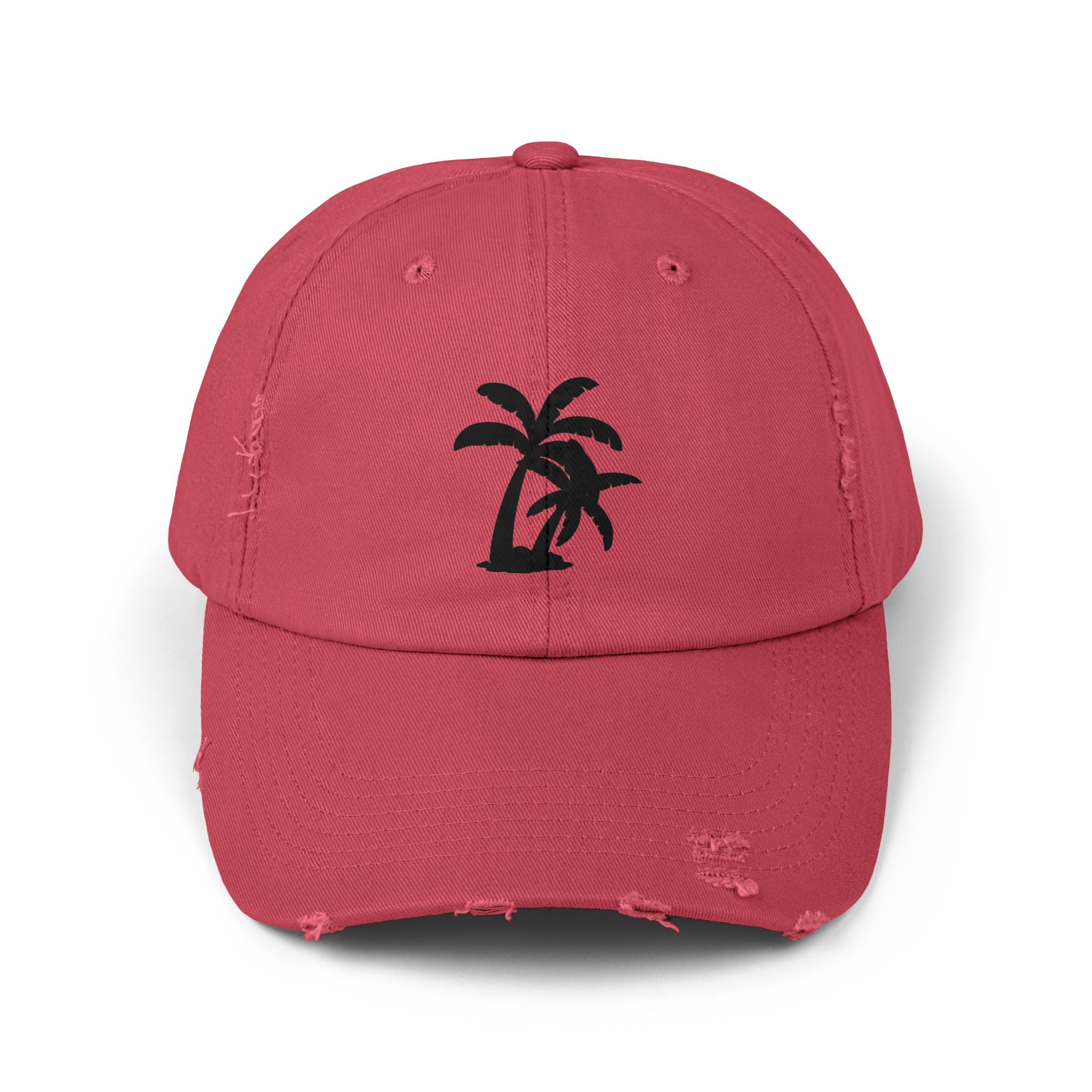 Distressed Palm Tree Cap — Vintage Beach Baseball Hat – Bamerix