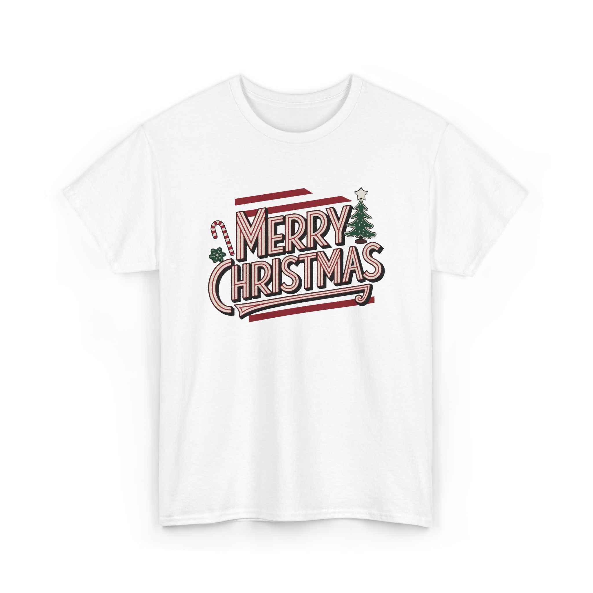 Merry Christmas Unisex Heavy Cotton Tee,  Christmas Apparel – Bamerix
