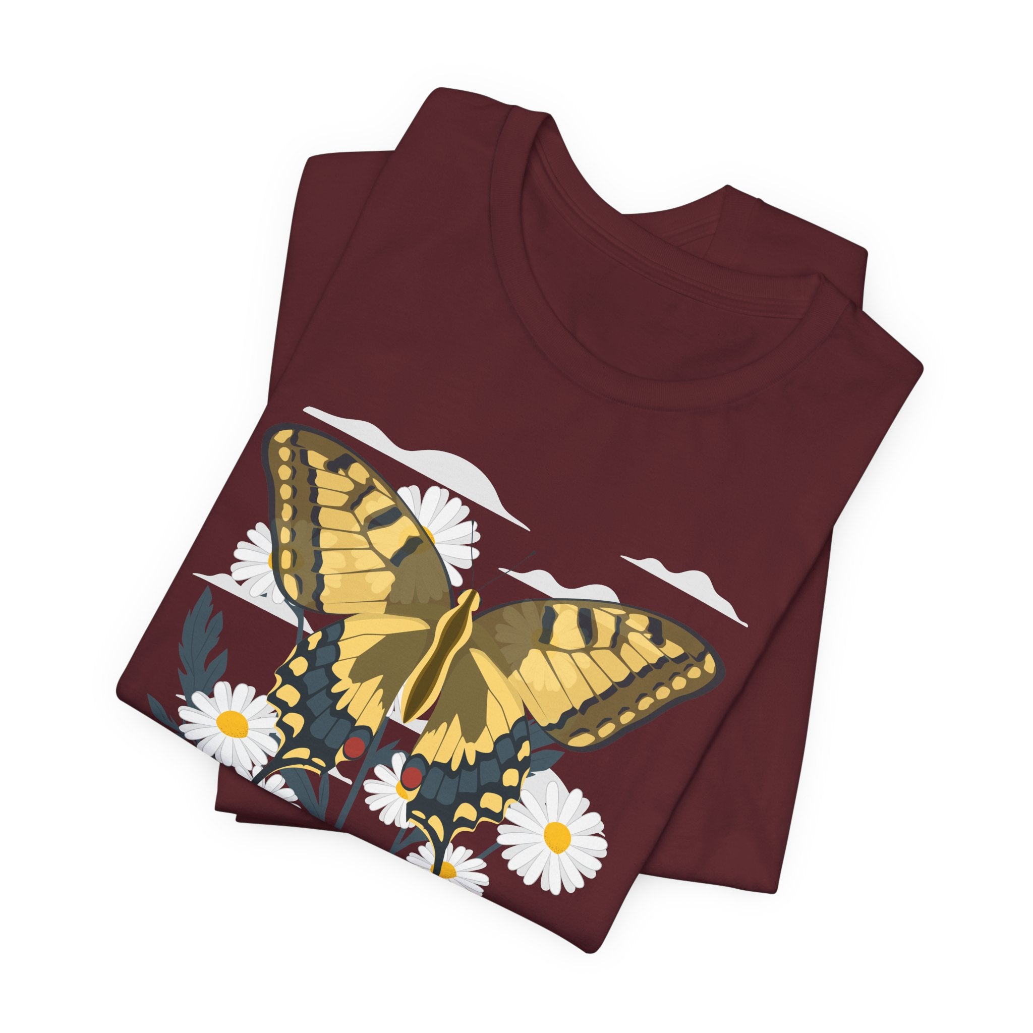 Butterfly & Daisy Floral T-Shirt – Bamerix